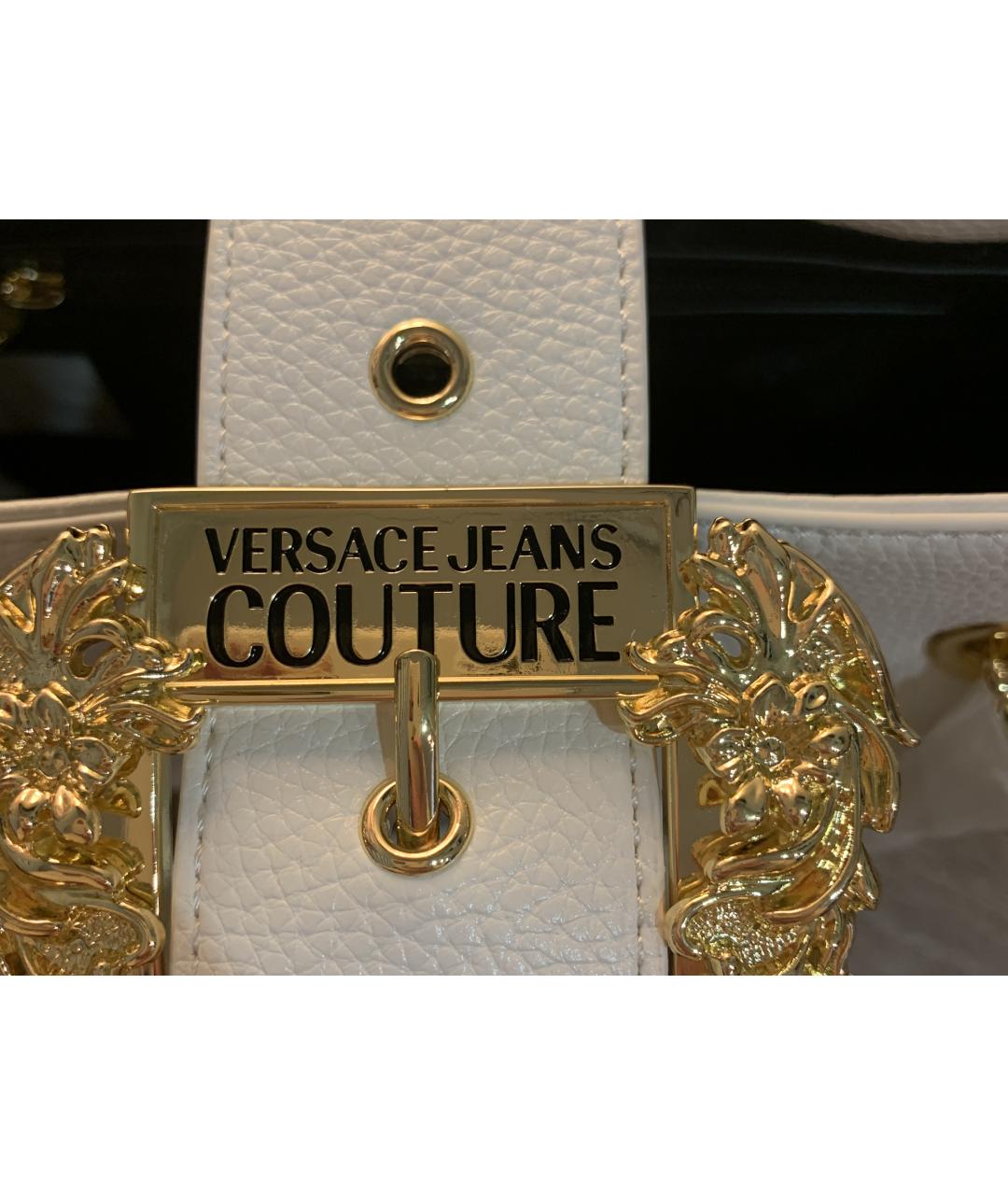 VERSACE JEANS COUTURE Белая сумка тоут из искусственной кожи, фото 3