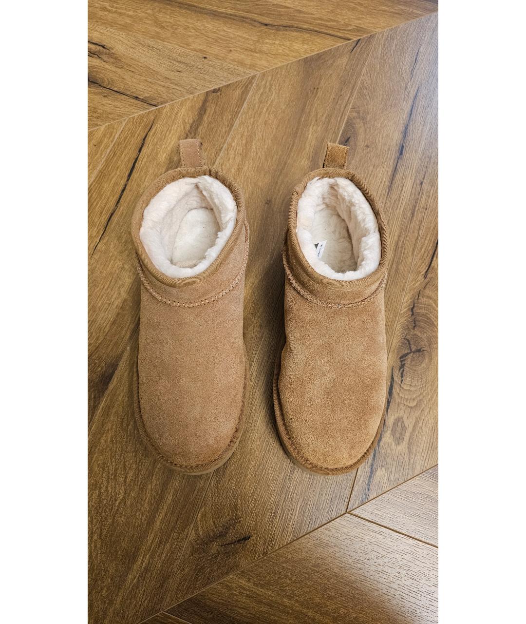 UGG AUSTRALIA Бежевые замшевые ботинки, фото 2