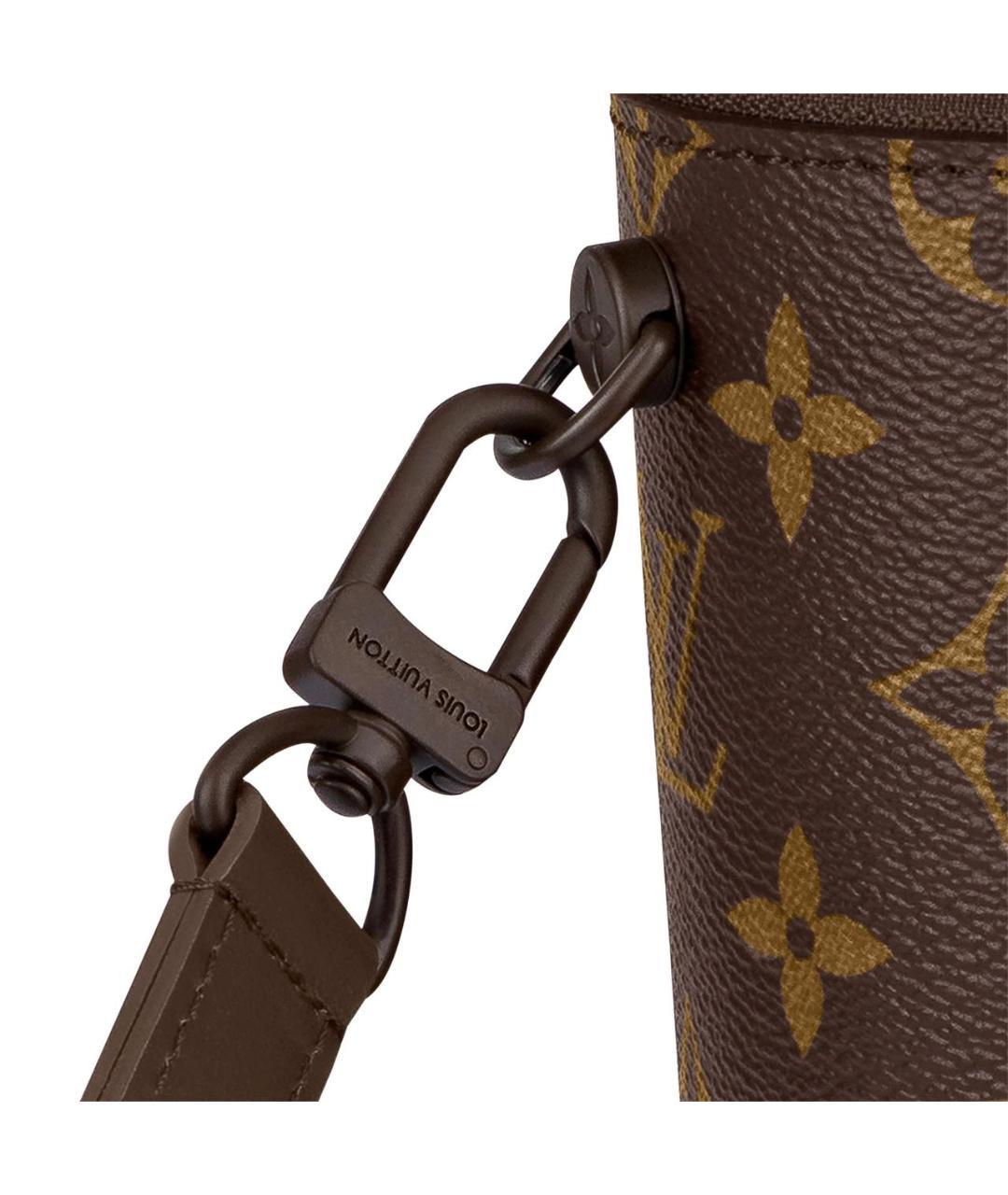 LOUIS VUITTON Коричневая кожаная сумка на плечо, фото 4