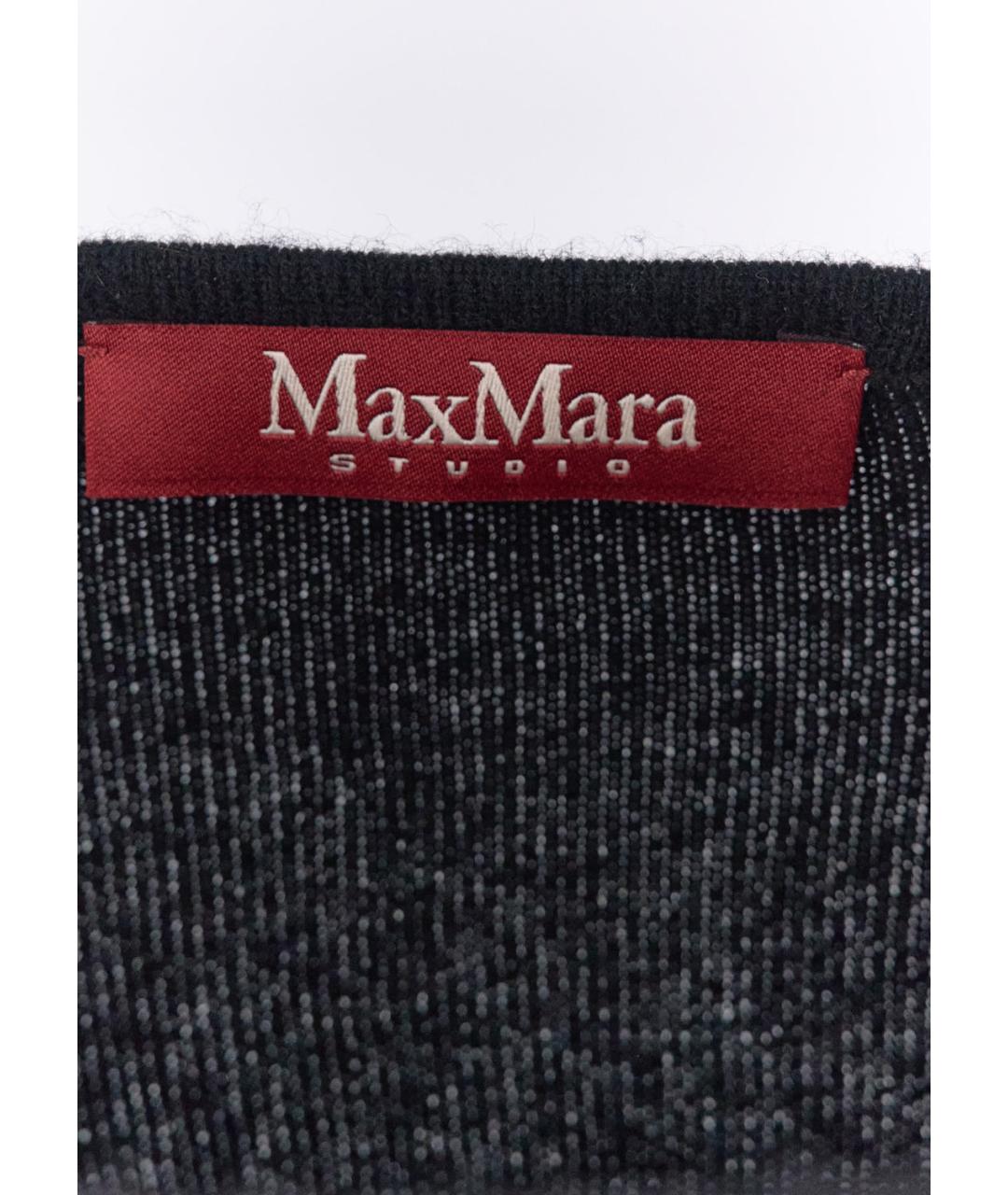 MAX MARA Черный шерстяной джемпер / свитер, фото 3