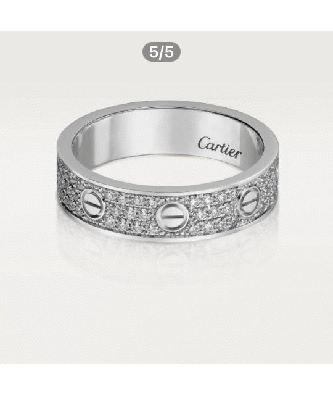CARTIER Белое кольцо из белого золота, фото 6
