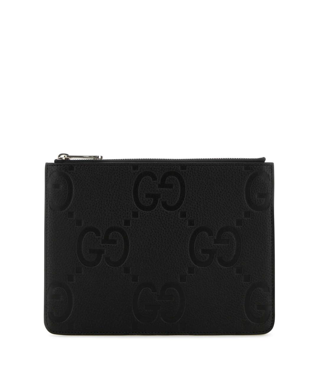 GUCCI Черная кожаная барсетка, фото 1