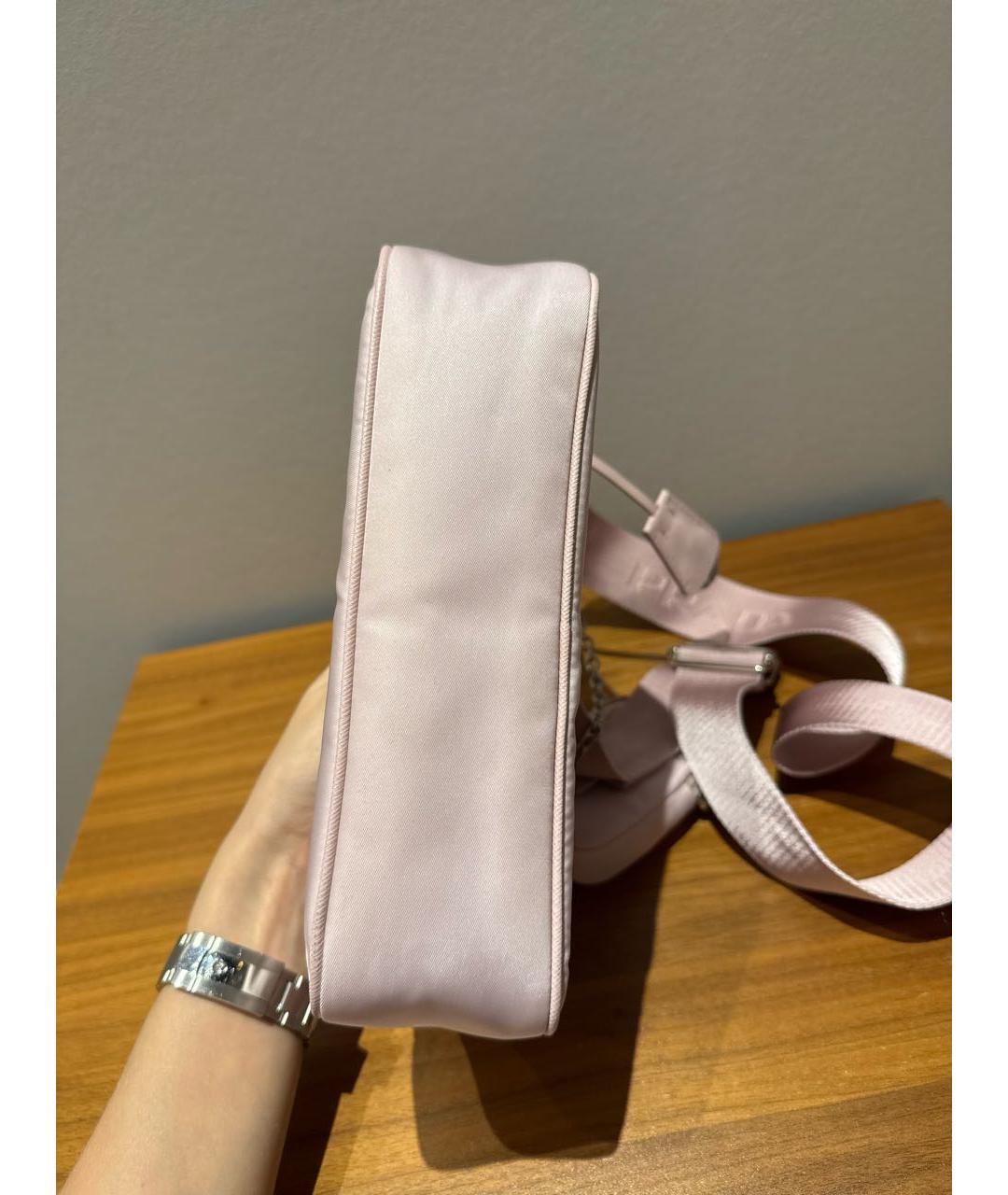 PRADA Розовая синтетическая сумка через плечо, фото 6