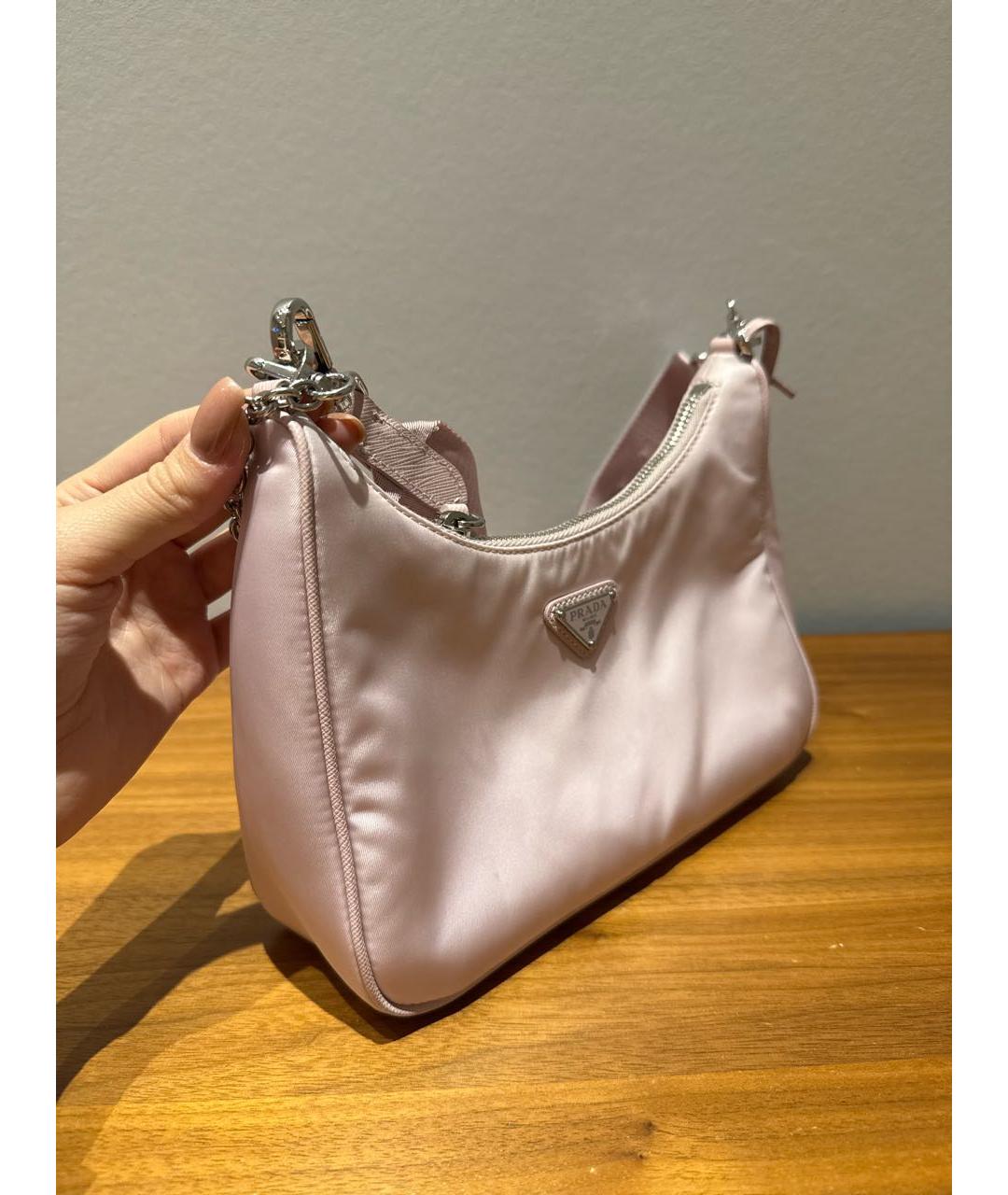 PRADA Розовая синтетическая сумка через плечо, фото 2