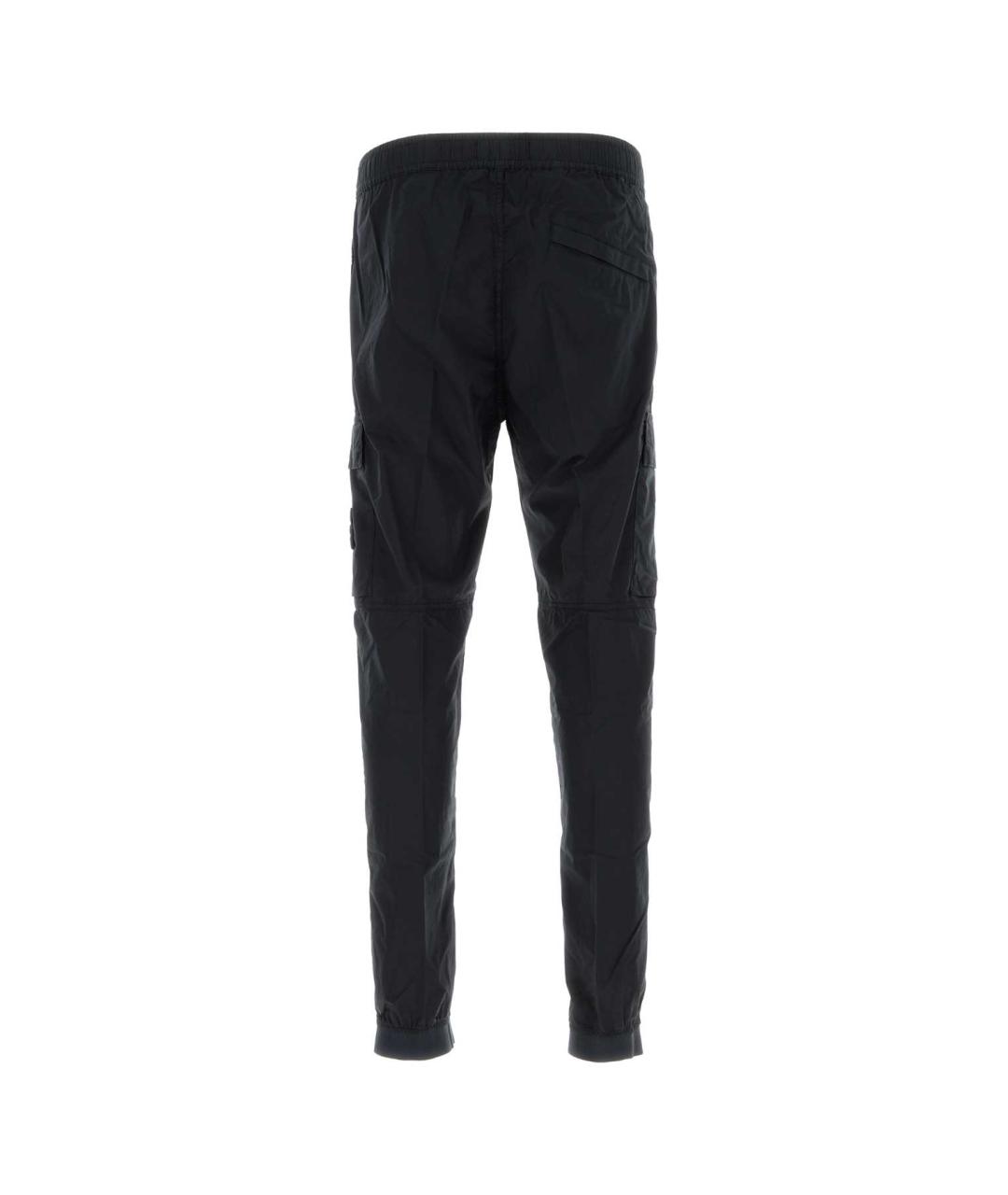 STONE ISLAND Темно-синие хлопковые повседневные брюки, фото 2