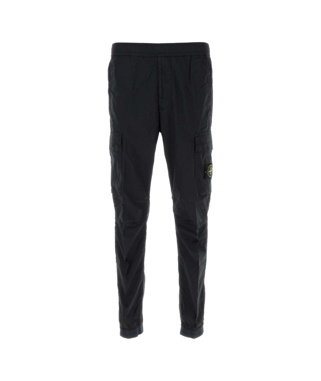STONE ISLAND Темно-синие хлопковые повседневные брюки, фото 1