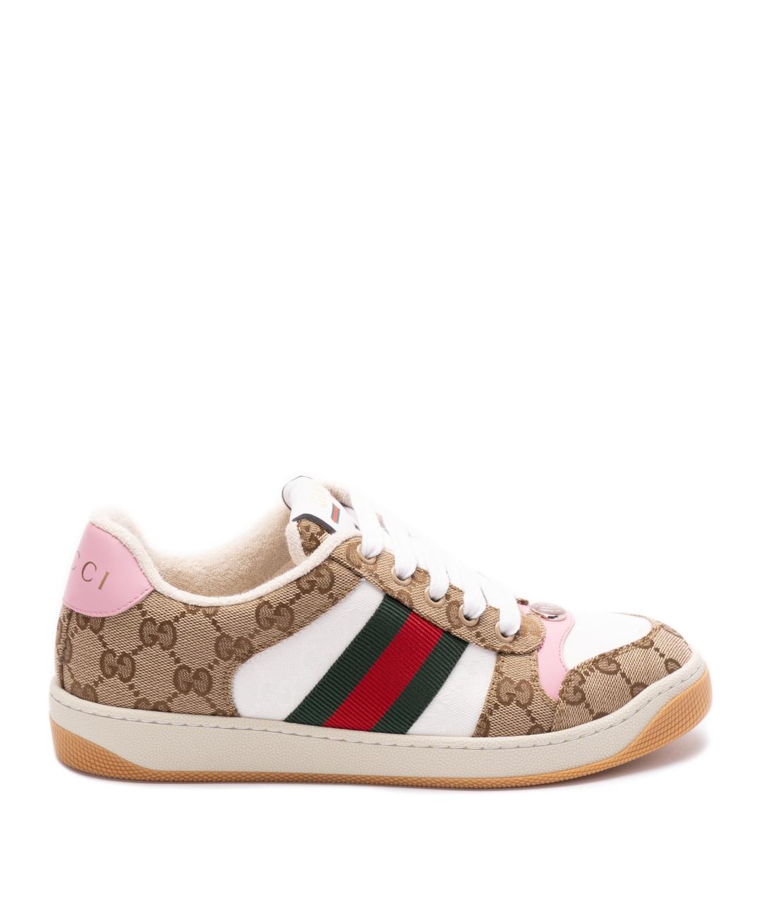 GUCCI Бежевые кеды, фото 1