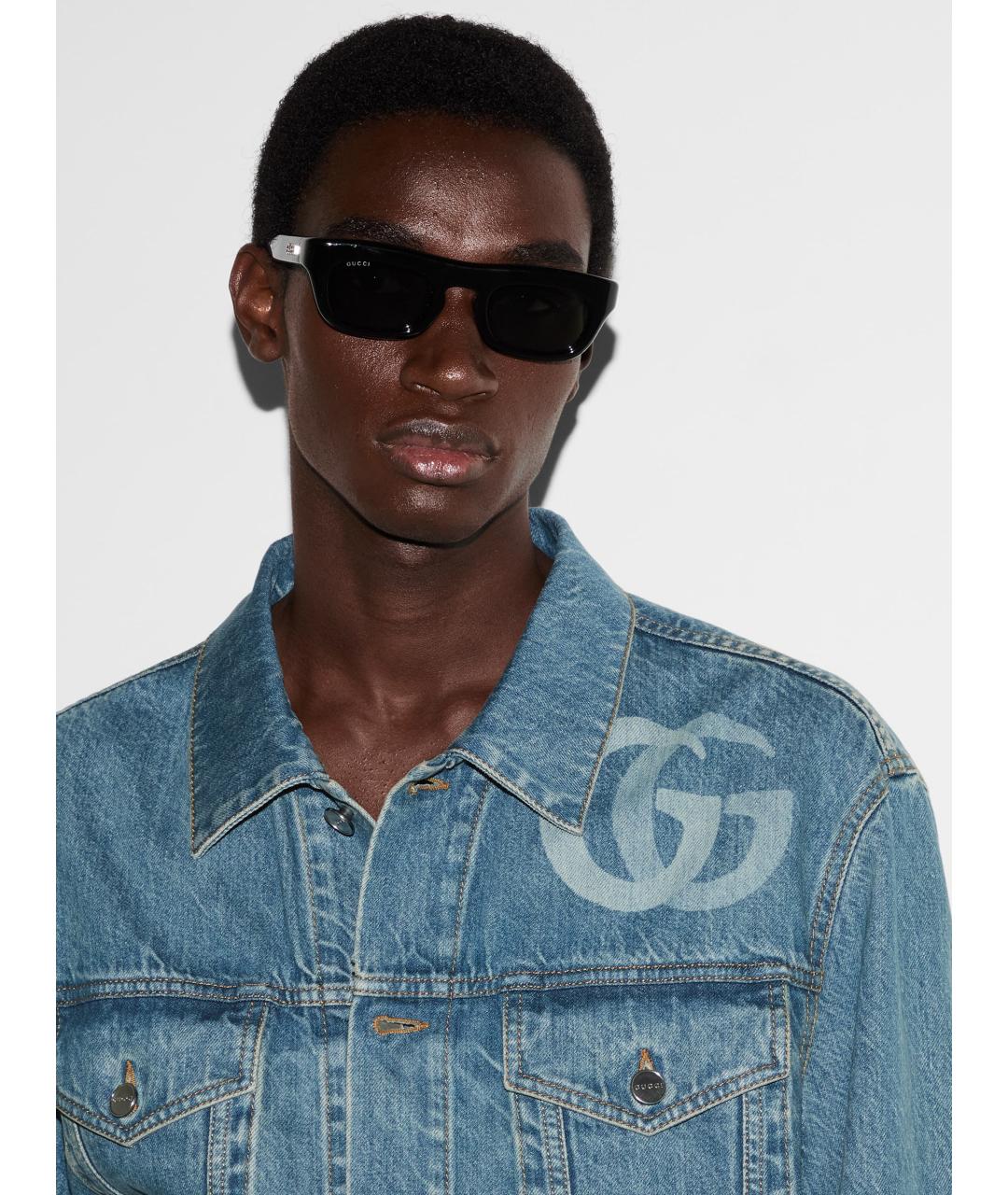 GUCCI Синяя деним куртка, фото 5