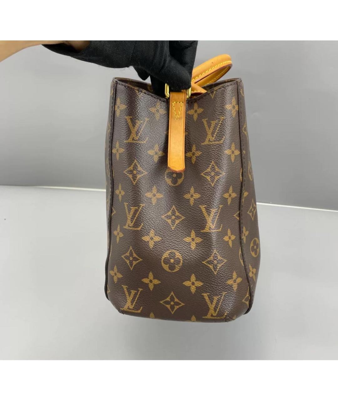 LOUIS VUITTON Коричневая кожаная сумка через плечо, фото 5