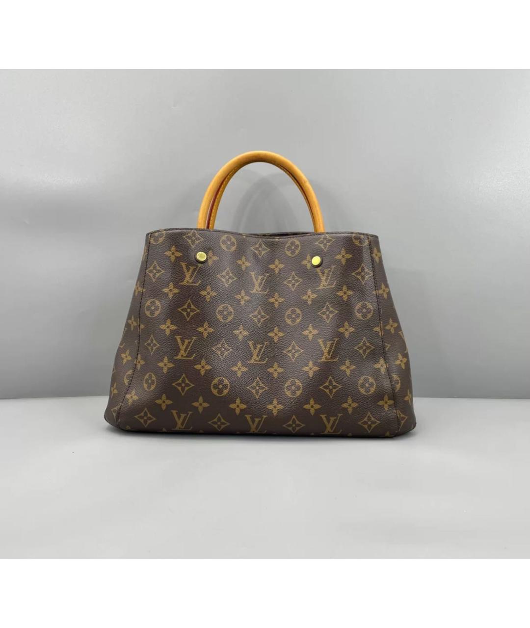 LOUIS VUITTON Коричневая кожаная сумка через плечо, фото 3