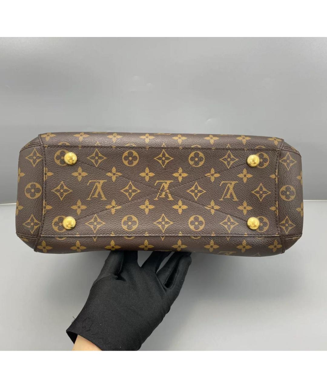 LOUIS VUITTON Коричневая кожаная сумка через плечо, фото 6