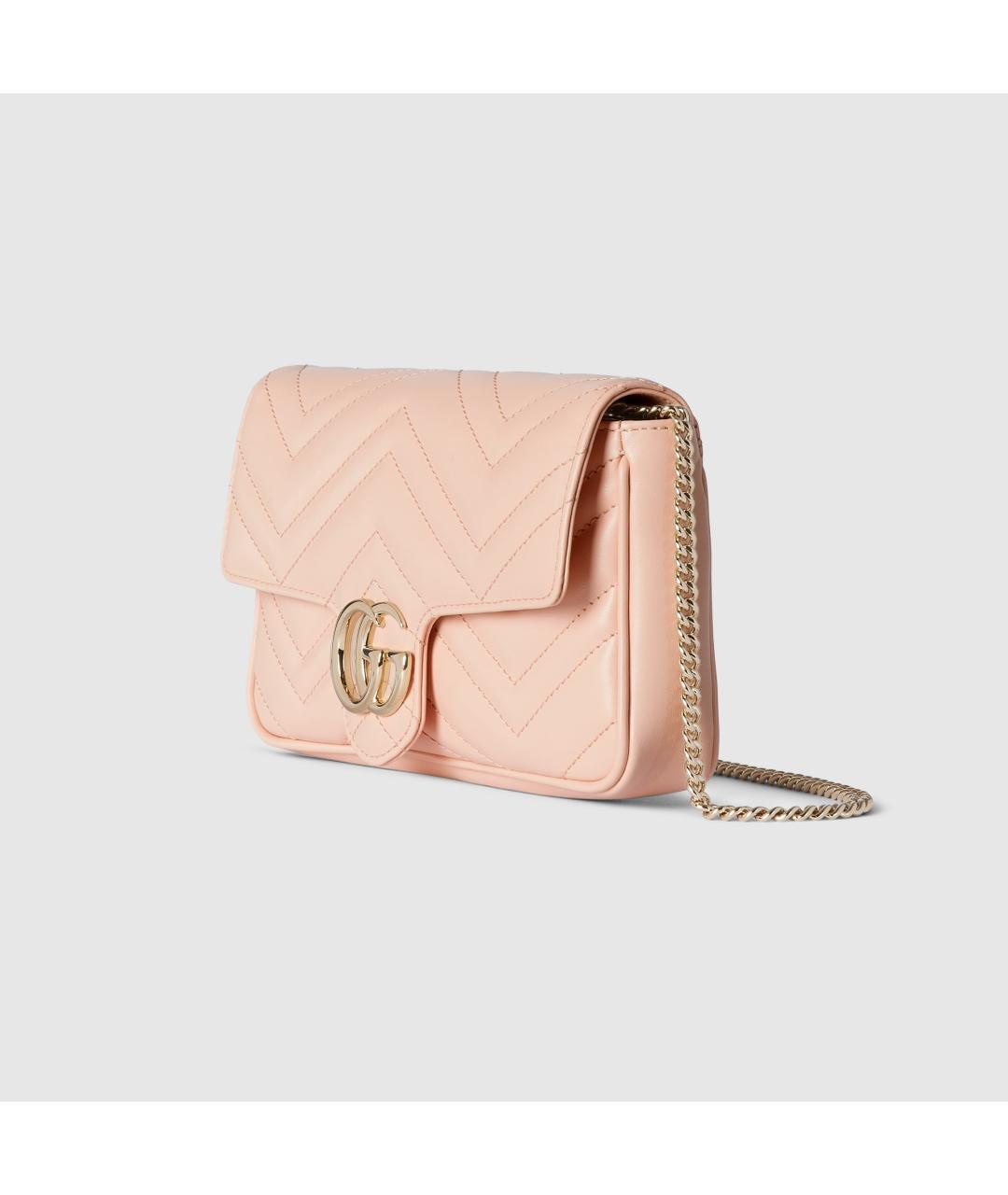GUCCI Розовая кожаная сумка через плечо, фото 4