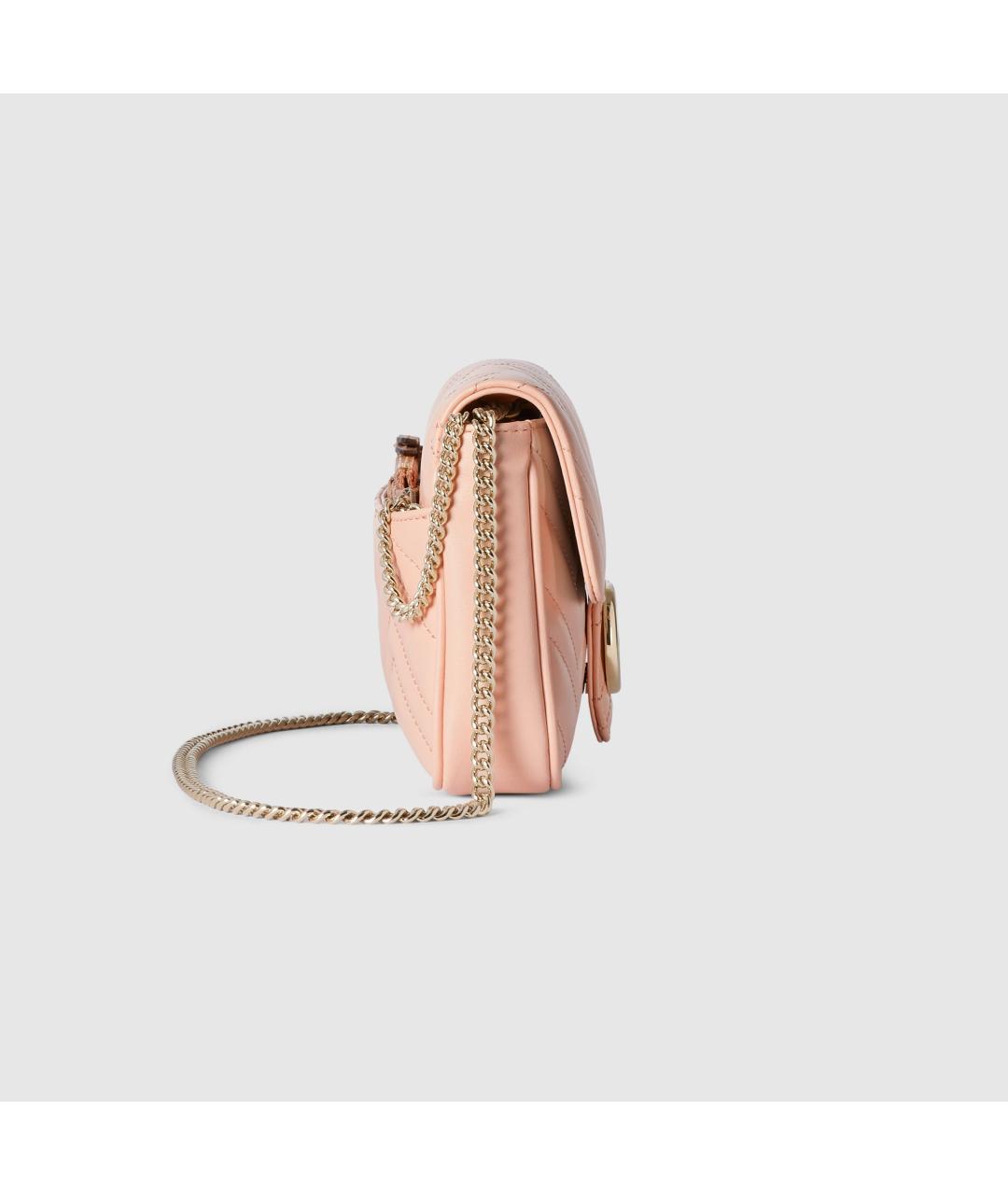 GUCCI Розовая кожаная сумка через плечо, фото 6
