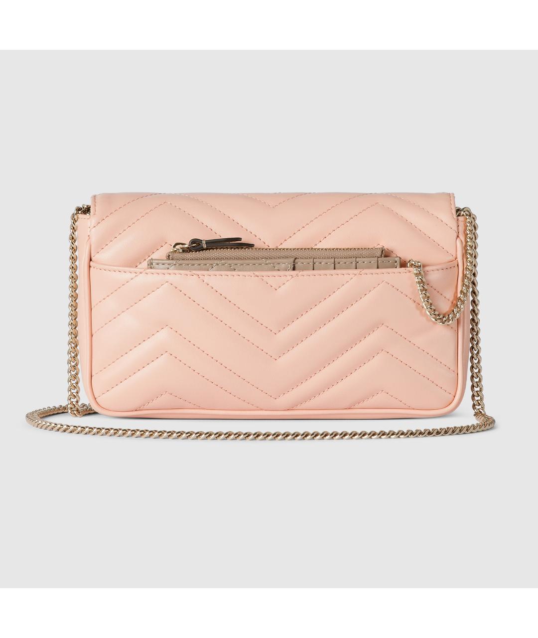 GUCCI Розовая кожаная сумка через плечо, фото 3
