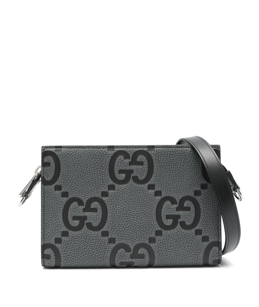 GUCCI Серая кожаная сумка на плечо, фото 1