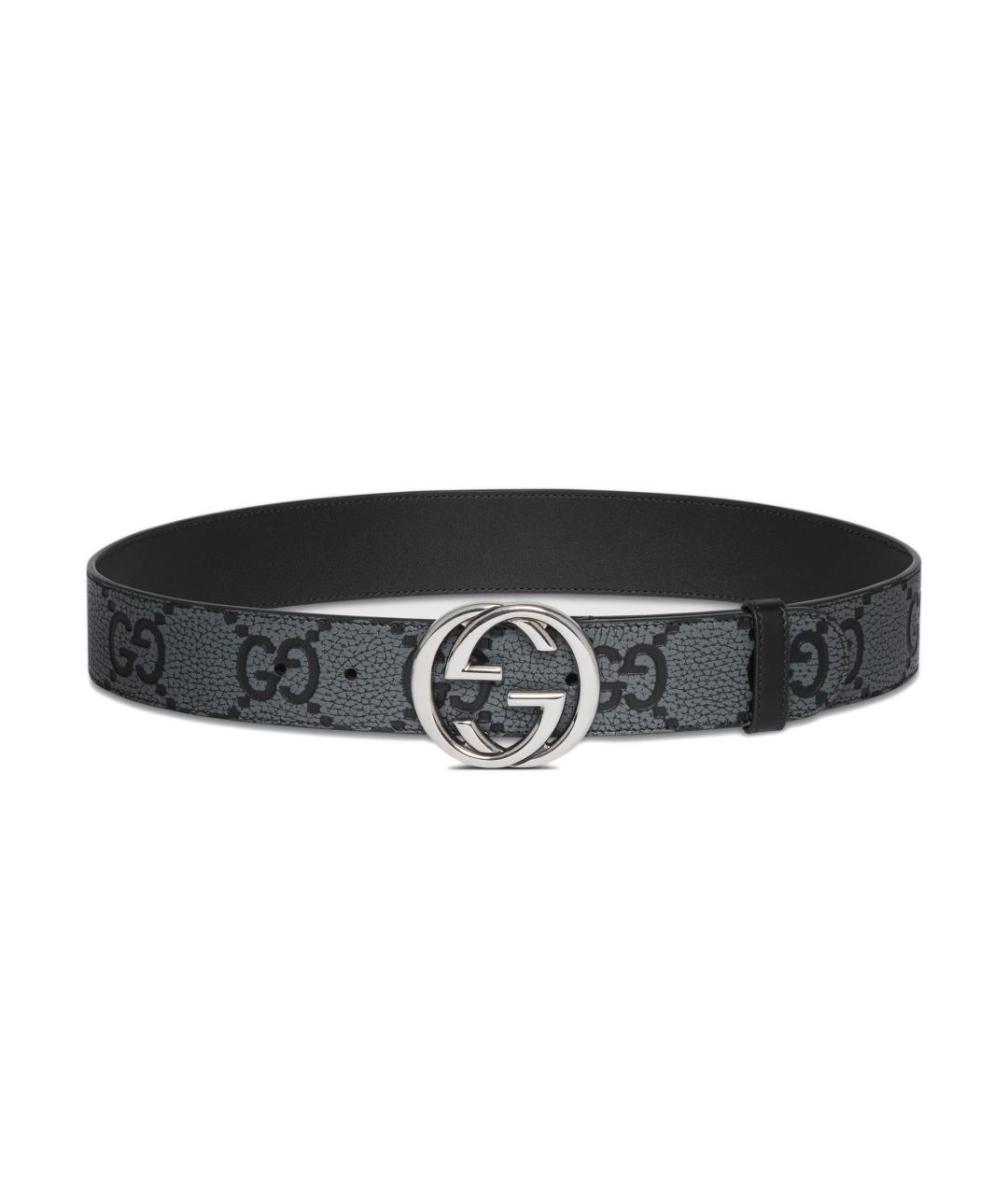 GUCCI Серый кожаный ремень, фото 1