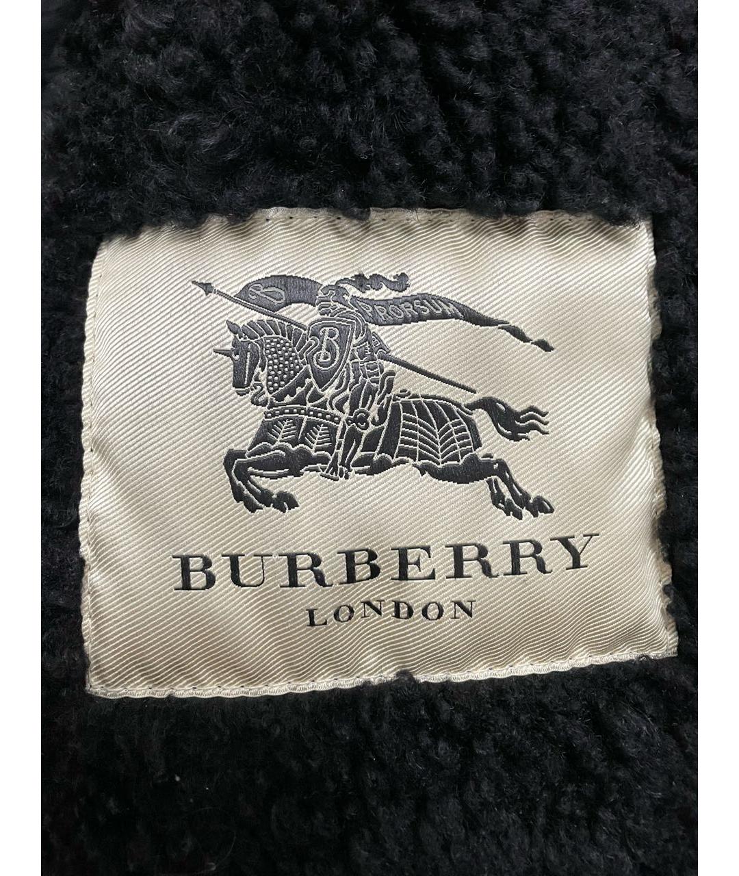 BURBERRY Черная кожаная дубленка/шуба, фото 6