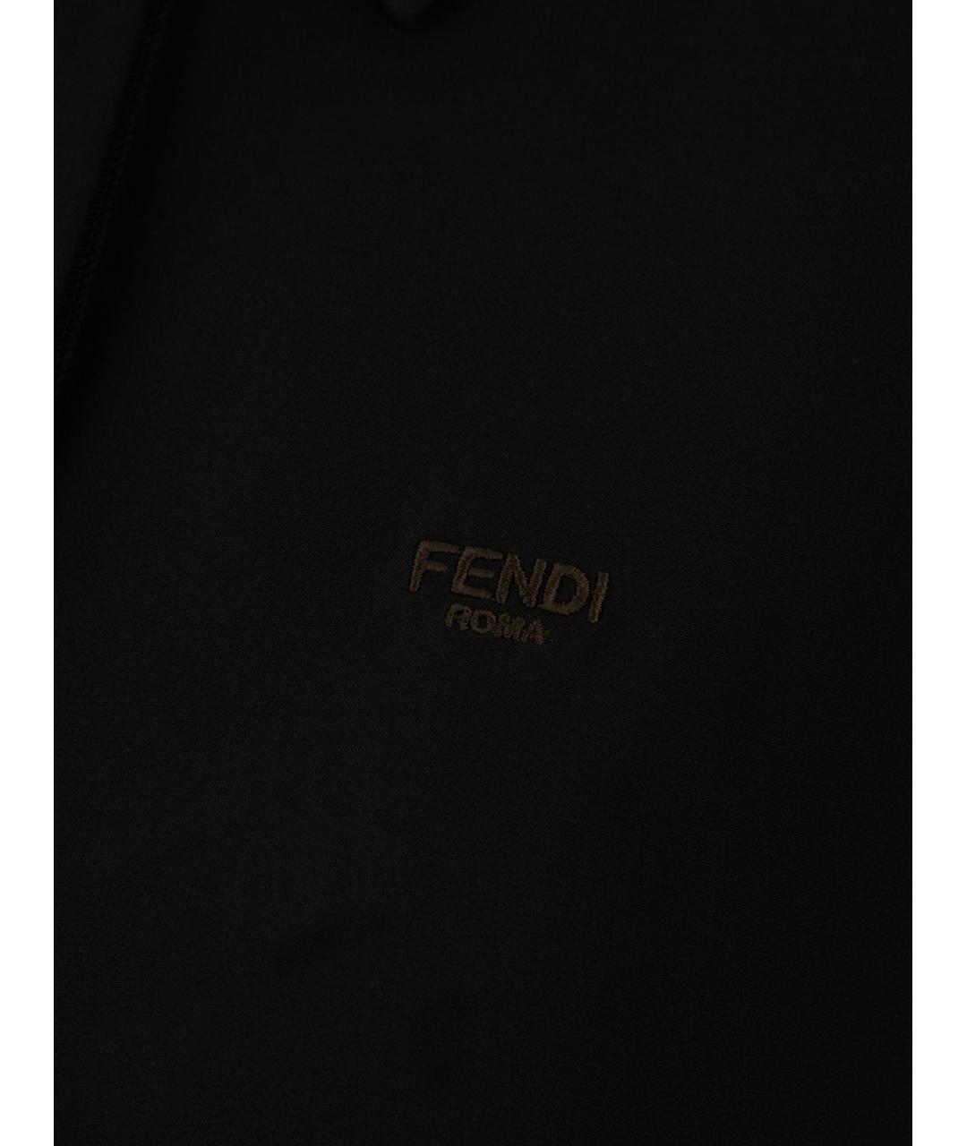 FENDI Черная шелковая рубашка, фото 3