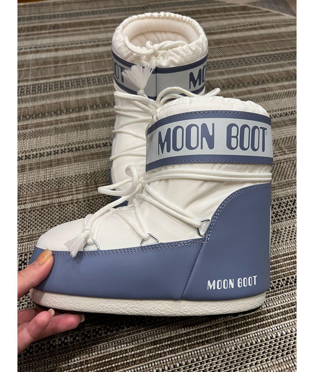 MOON BOOT Белые неопреновые полусапоги, фото 5