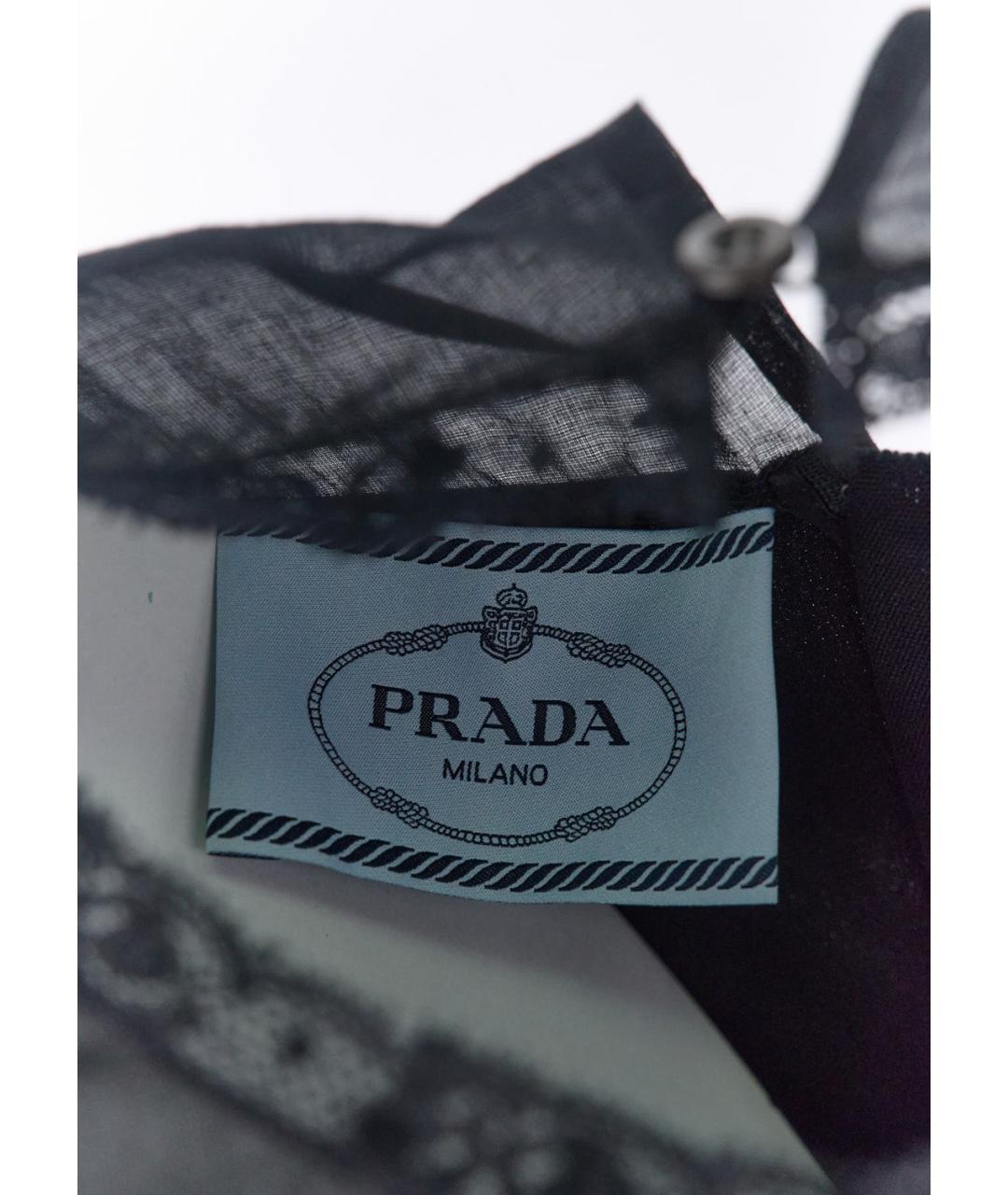 PRADA Черное хлопковое коктейльное платье, фото 3