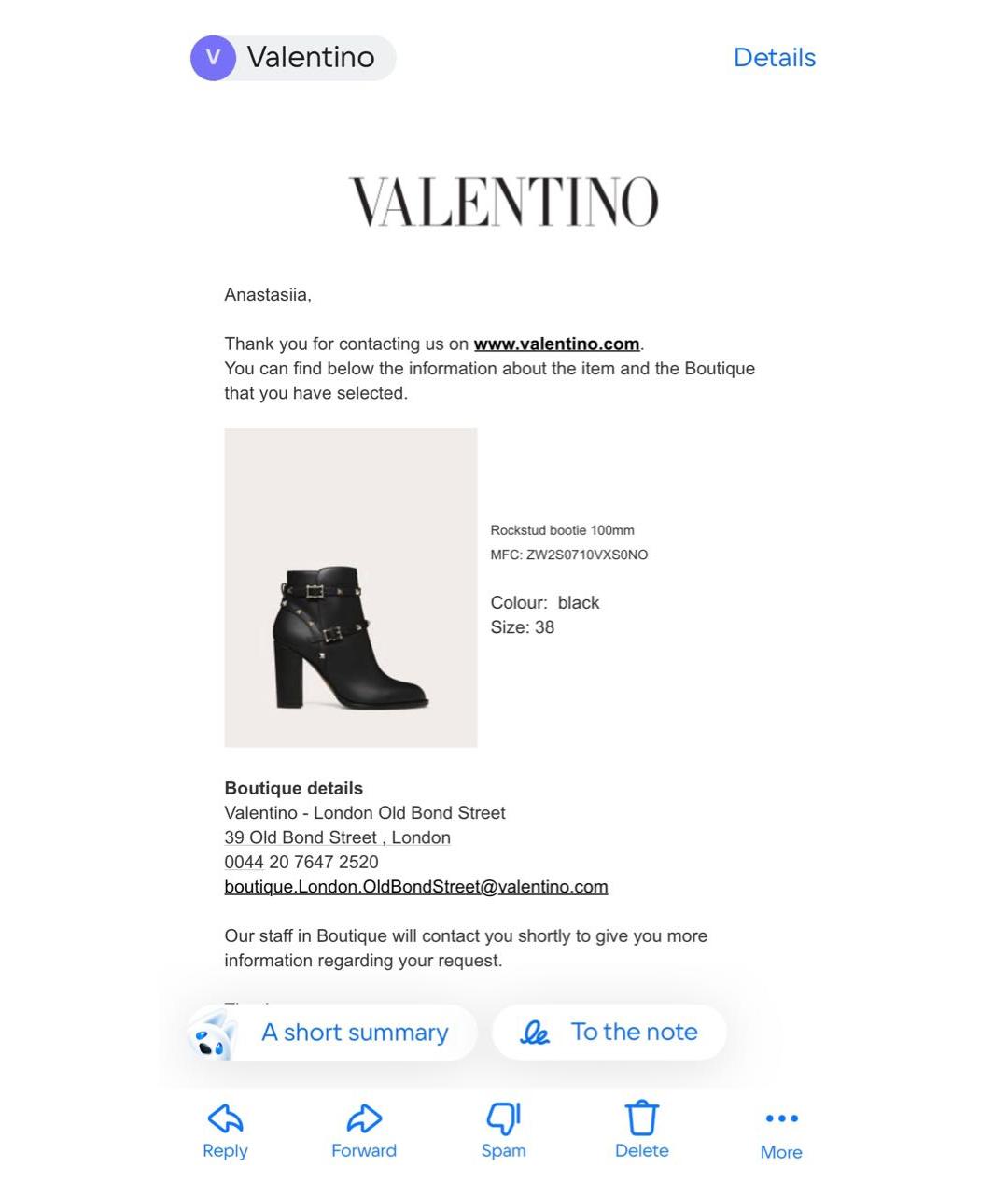 VALENTINO Черные кожаные ботильоны, фото 6