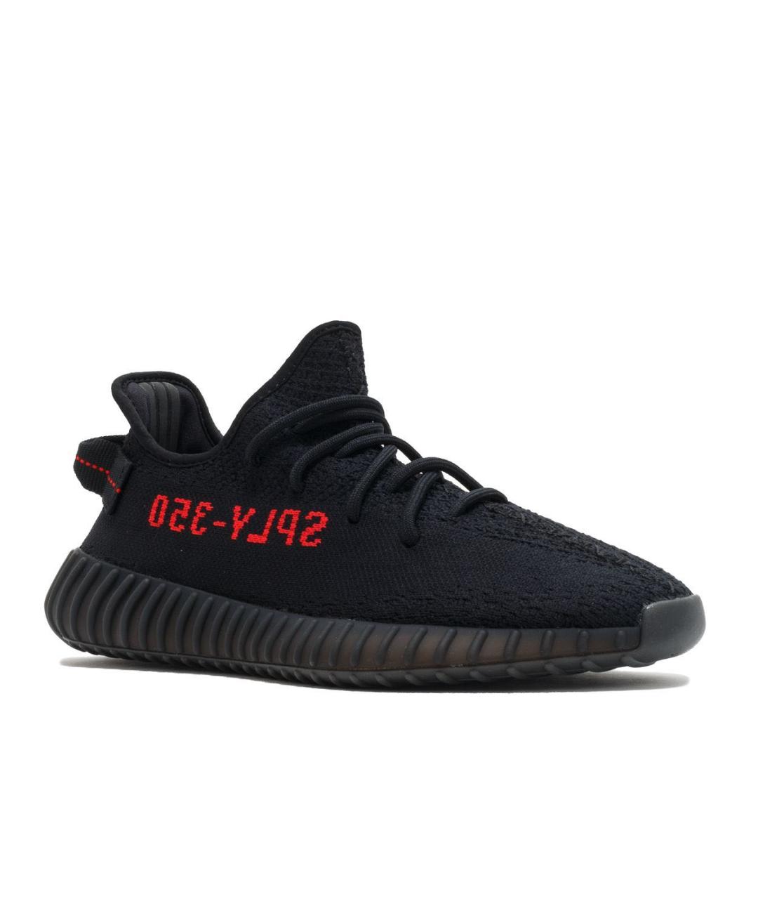 ADIDAS YEEZY Черные синтетические низкие кроссовки / кеды, фото 2