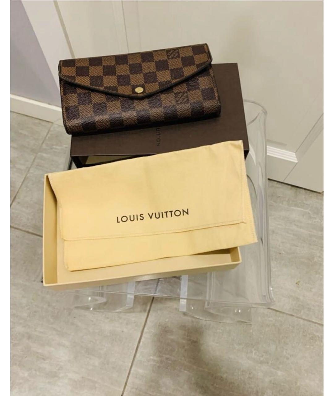 LOUIS VUITTON Коричневый кошелек из искусственной кожи, фото 5