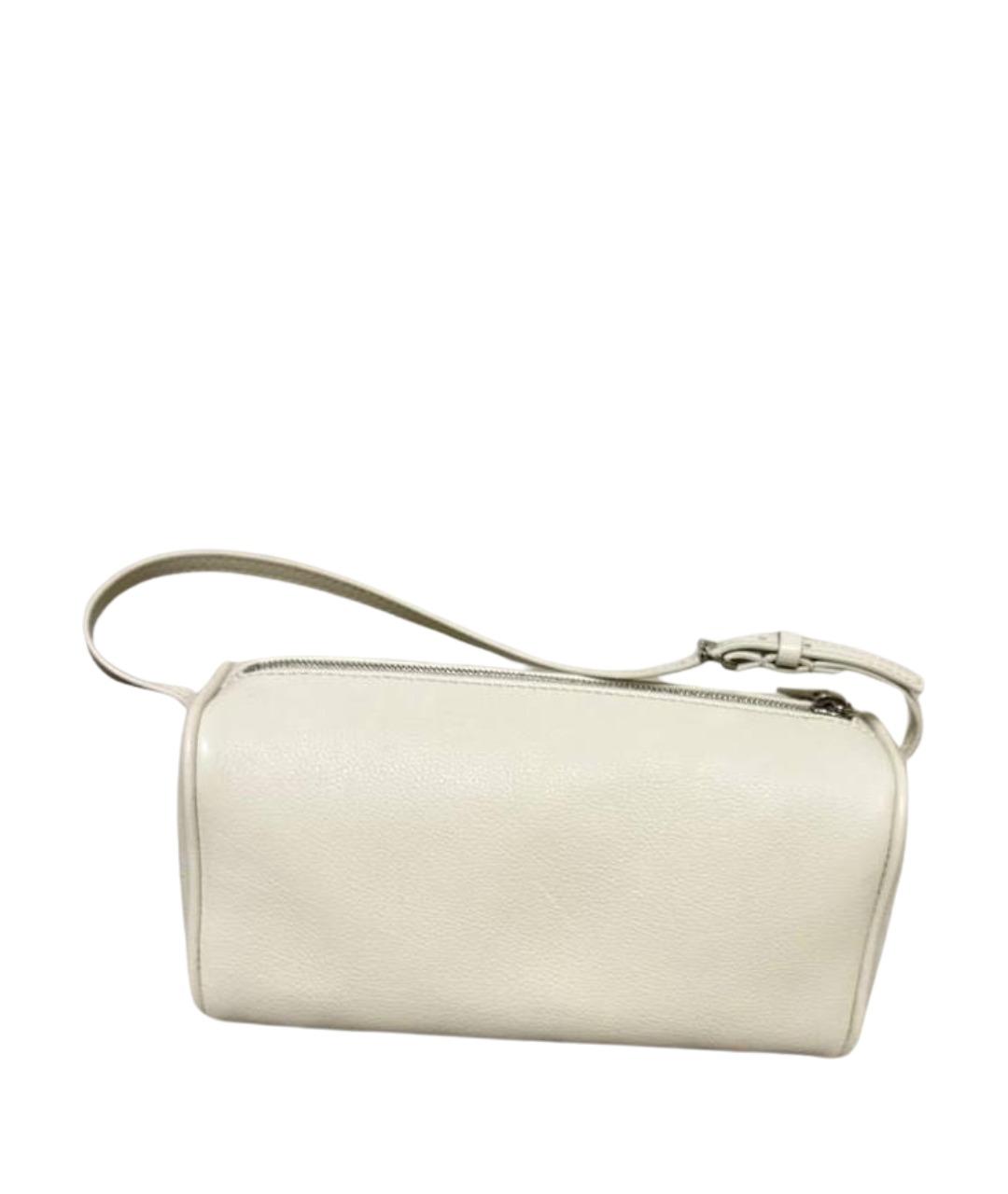 THE ROW Белая кожаная сумка с короткими ручками, фото 1