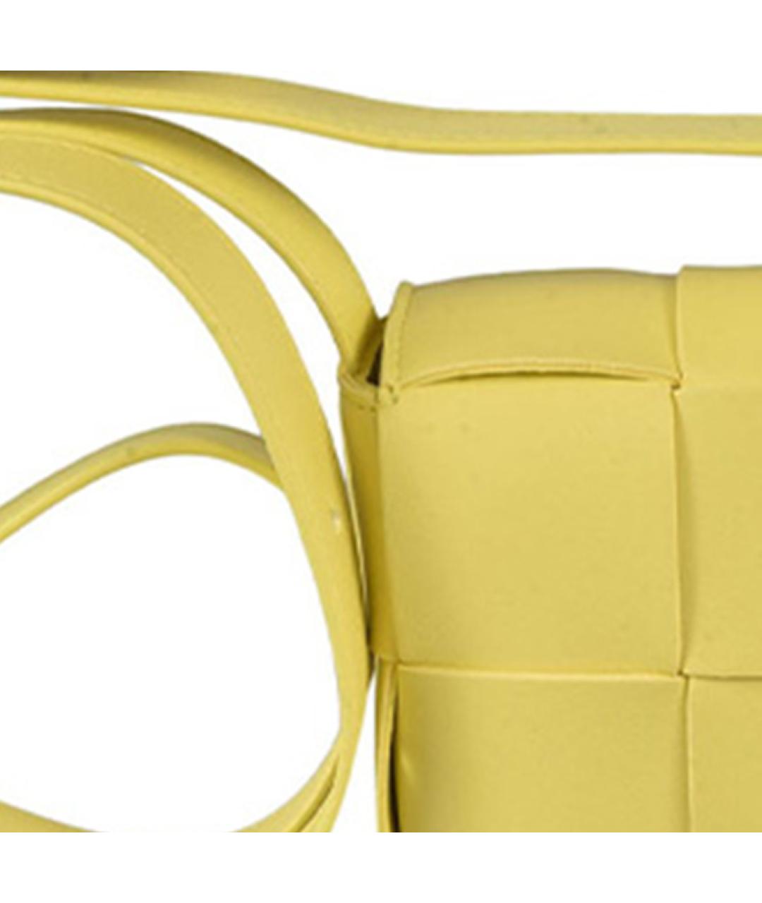 BOTTEGA VENETA Желтая кожаная сумка через плечо, фото 5