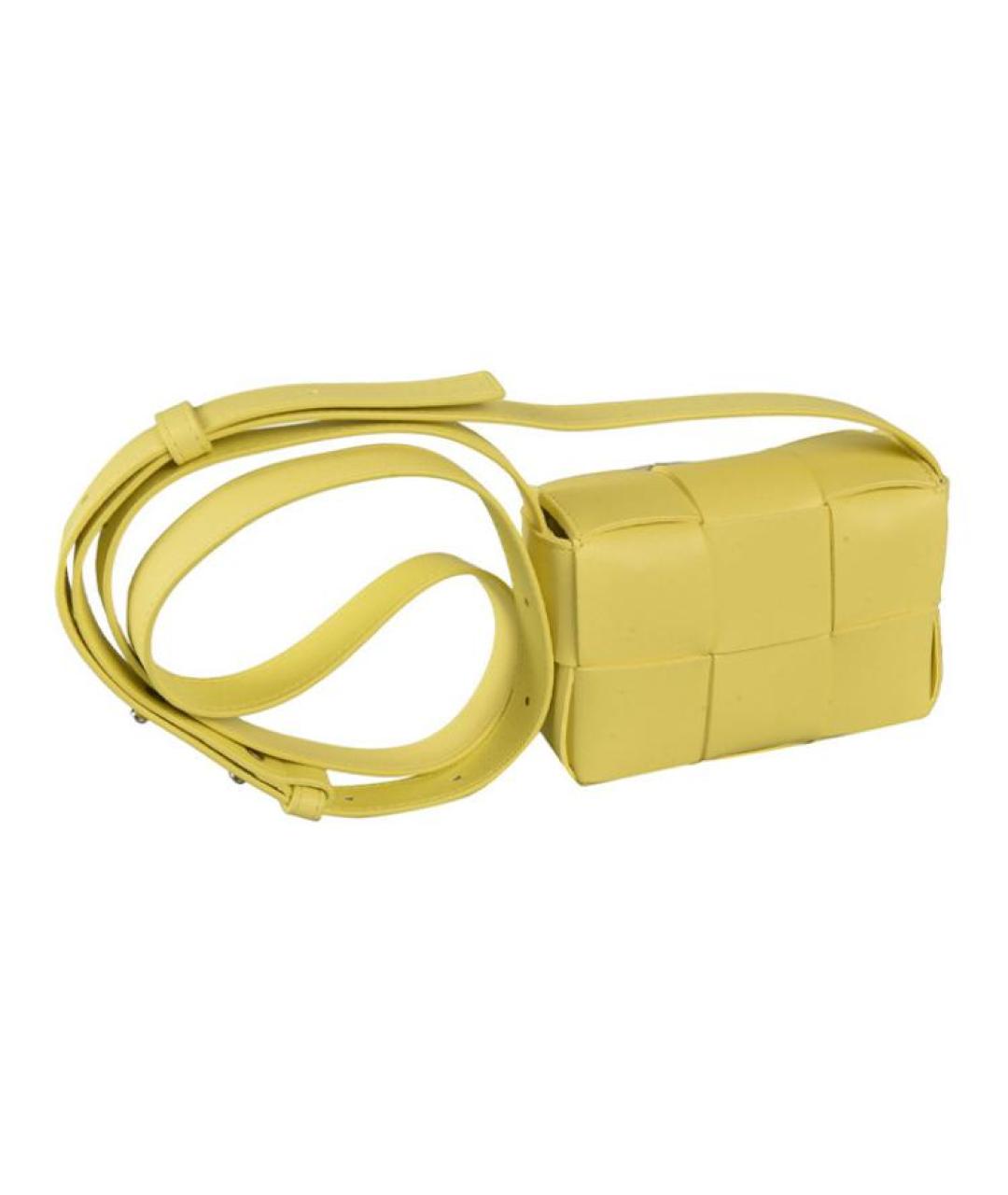 BOTTEGA VENETA Желтая кожаная сумка через плечо, фото 2