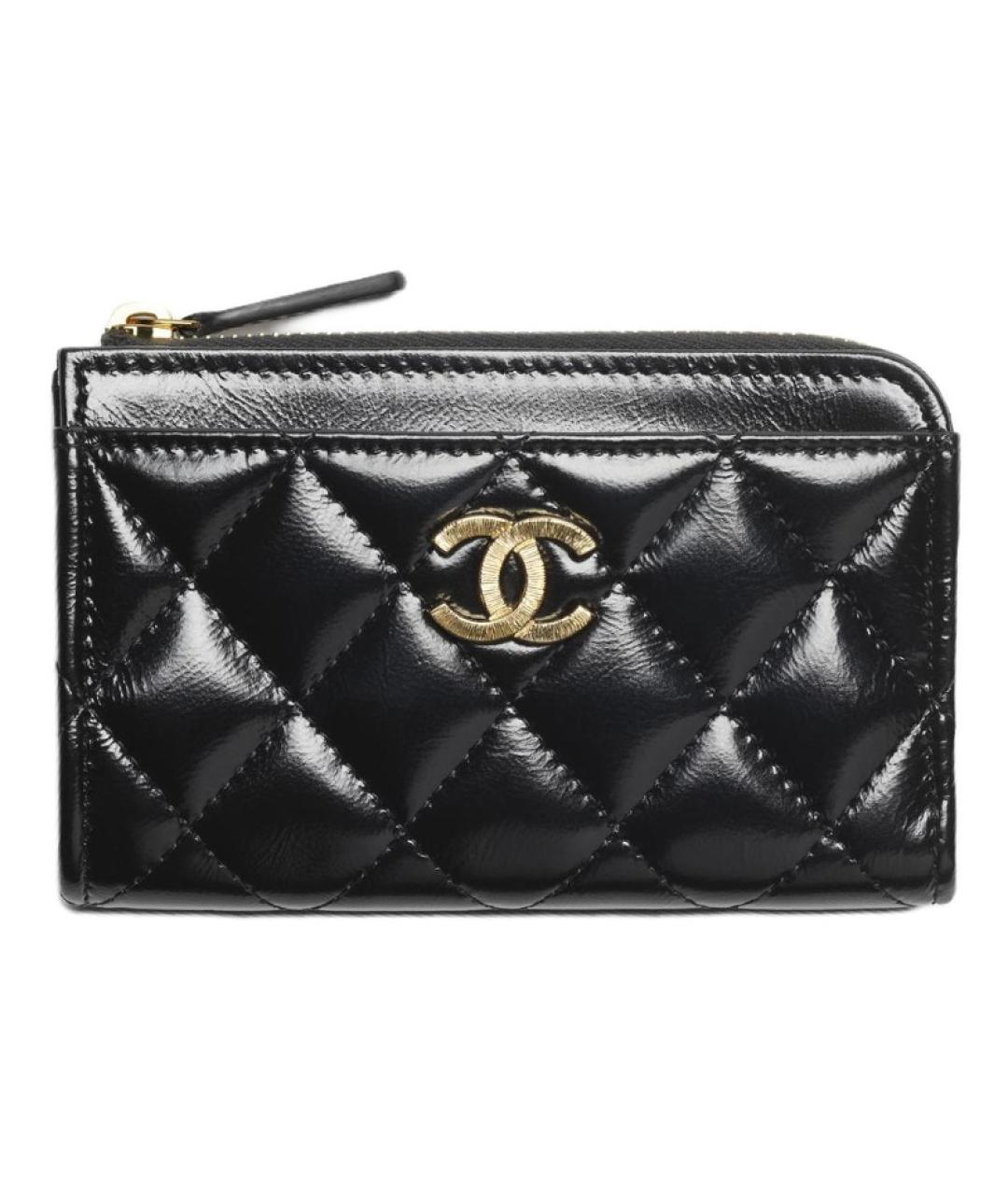 CHANEL Черный кожаный кардхолдер, фото 1