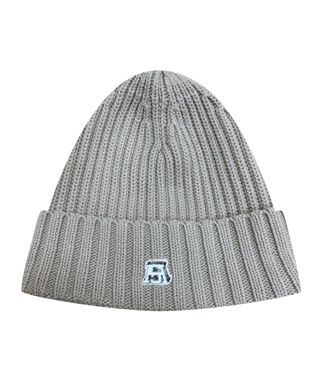 ACNE STUDIOS Бежевая хлопковая шапка, фото 1