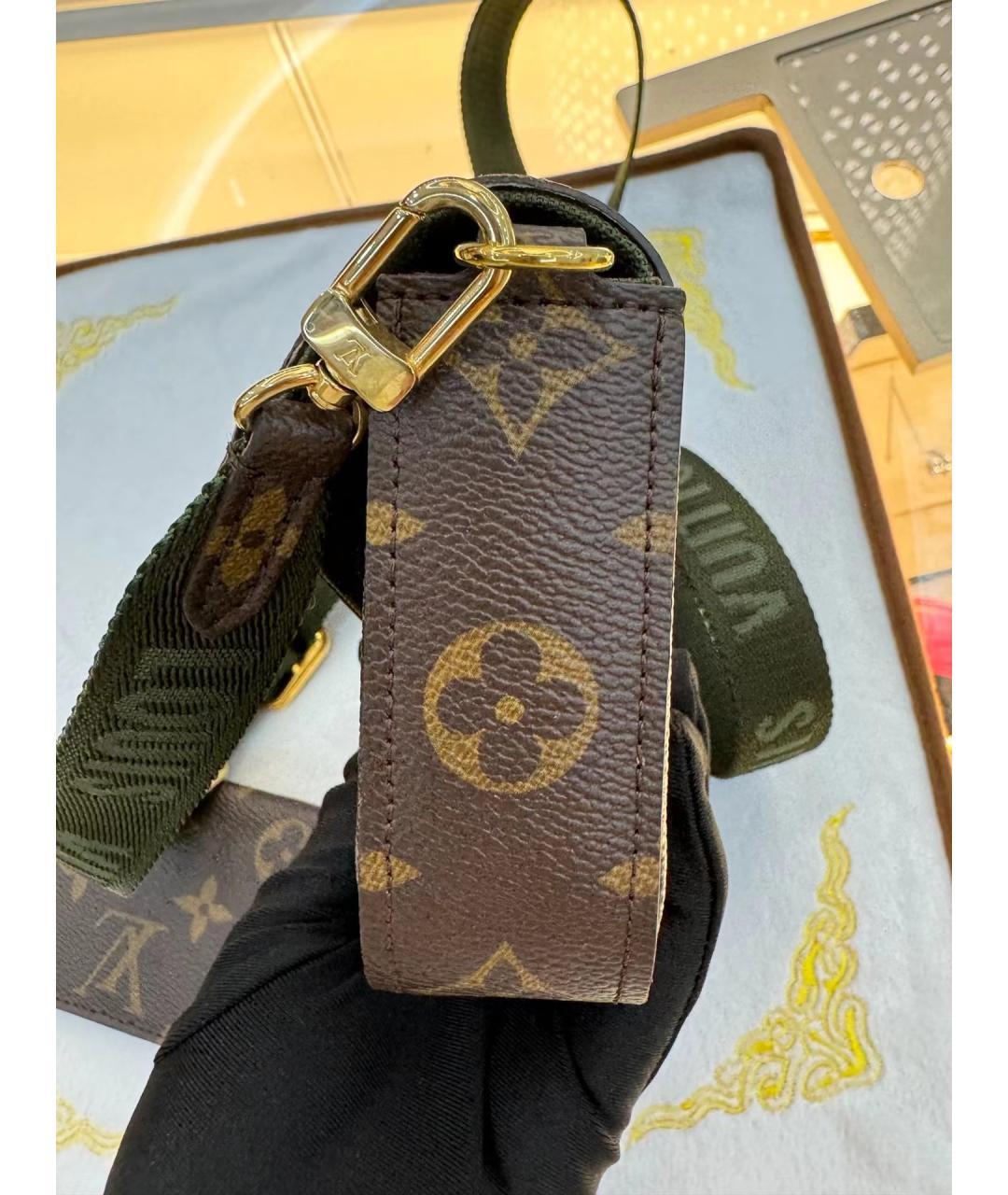 LOUIS VUITTON Коричневая кожаная сумка через плечо, фото 4