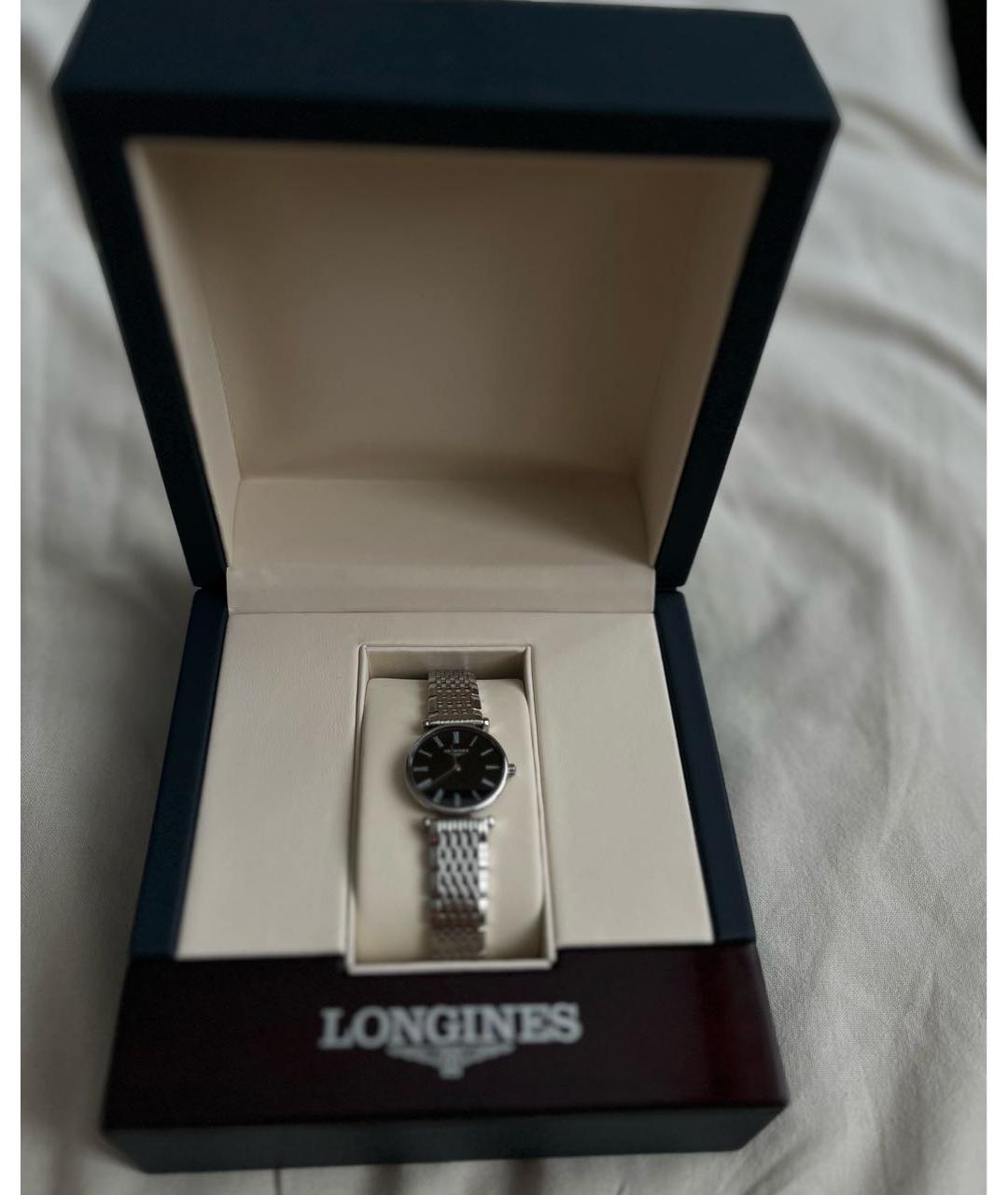 LONGINES Черные стальные часы, фото 6