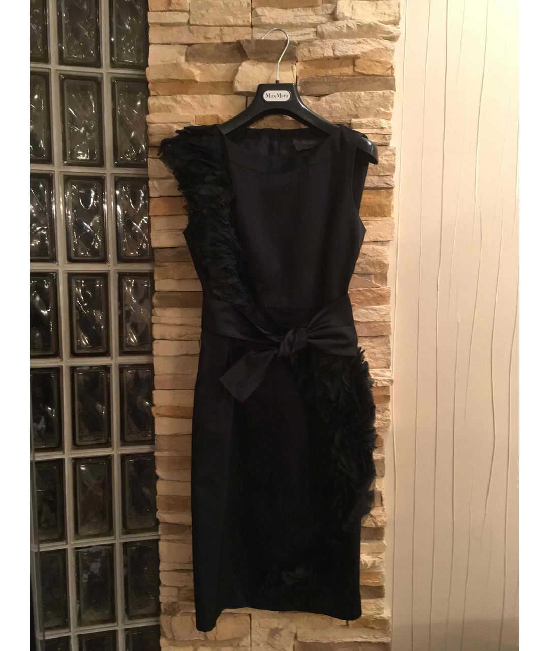 MAX MARA Черное хлопковое коктейльное платье, фото 5