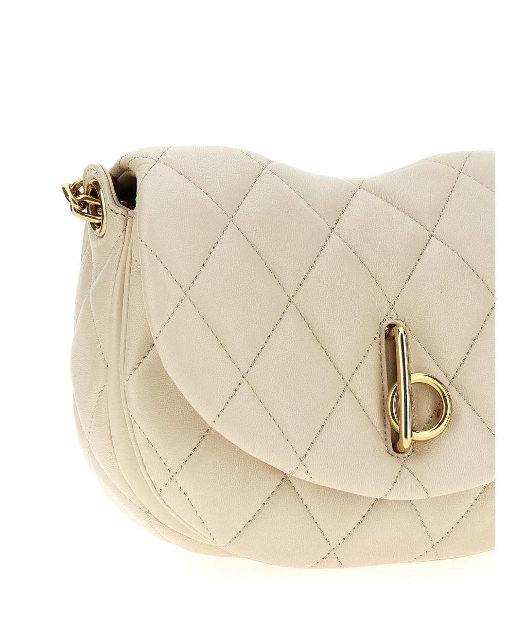 BURBERRY Бежевая кожаная сумка через плечо, фото 3