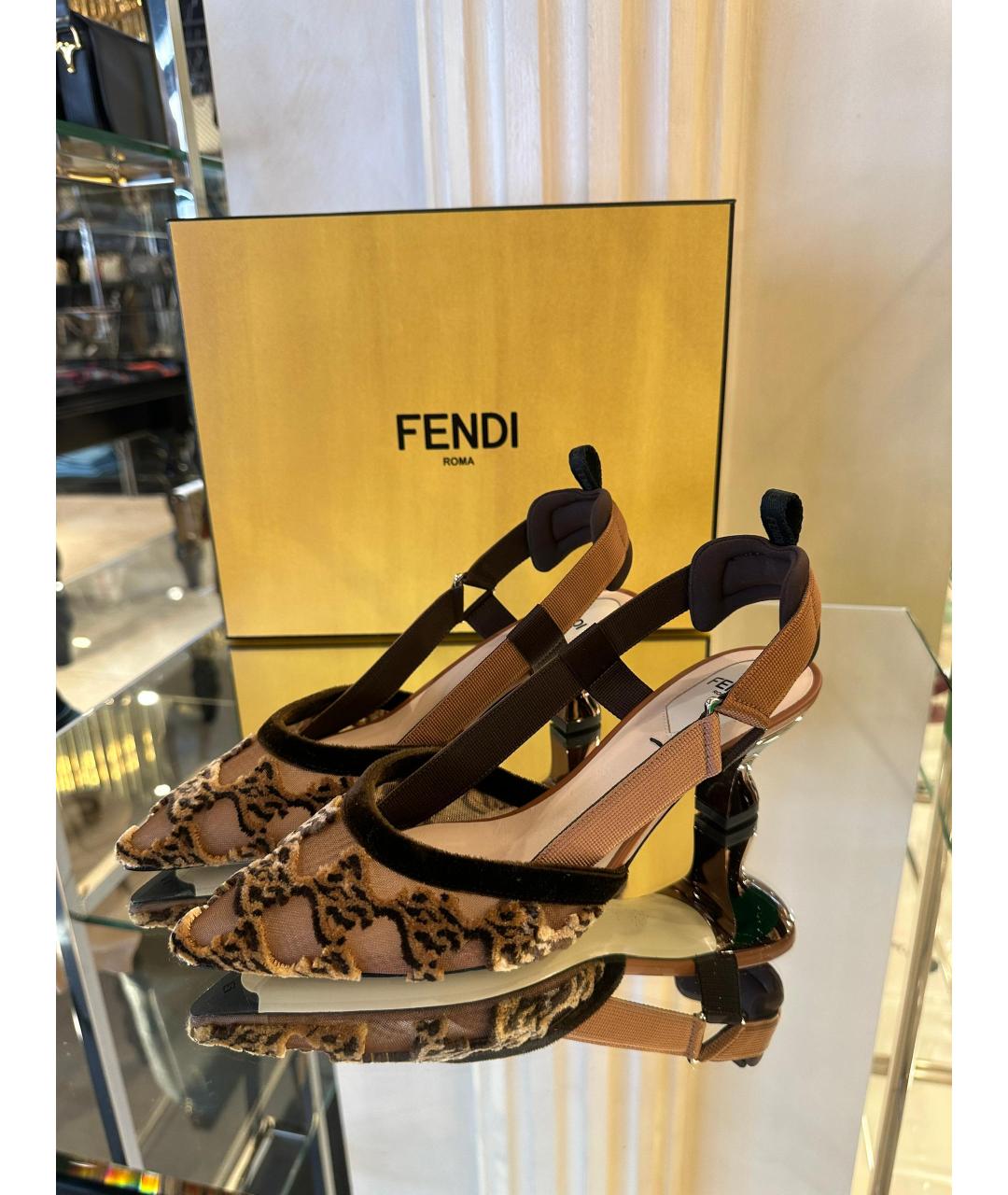 FENDI Коричневые туфли, фото 4