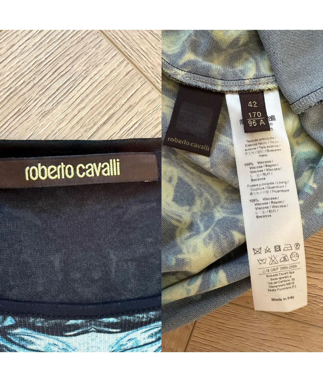 ROBERTO CAVALLI Мульти вискозное платье, фото 3