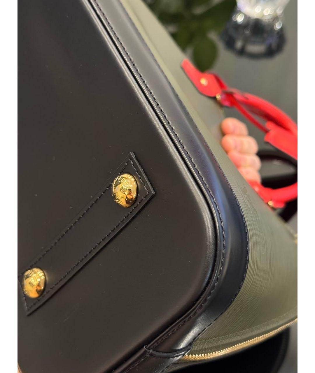 LOUIS VUITTON Хаки кожаная сумка с короткими ручками, фото 6