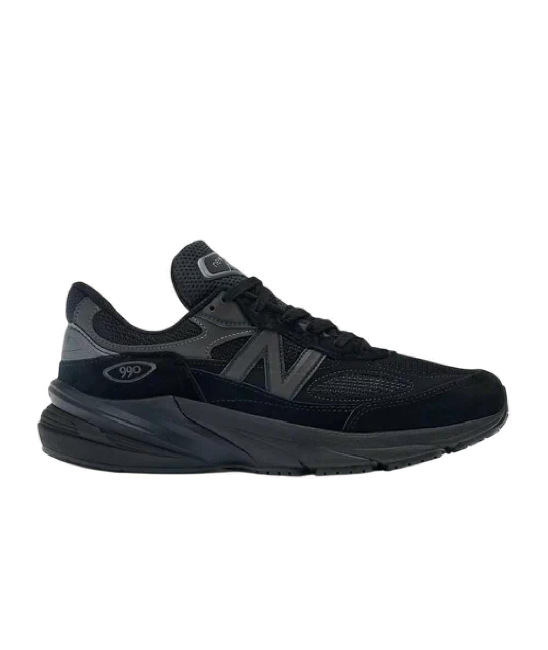 NEW BALANCE Черные замшевые низкие кроссовки / кеды, фото 1