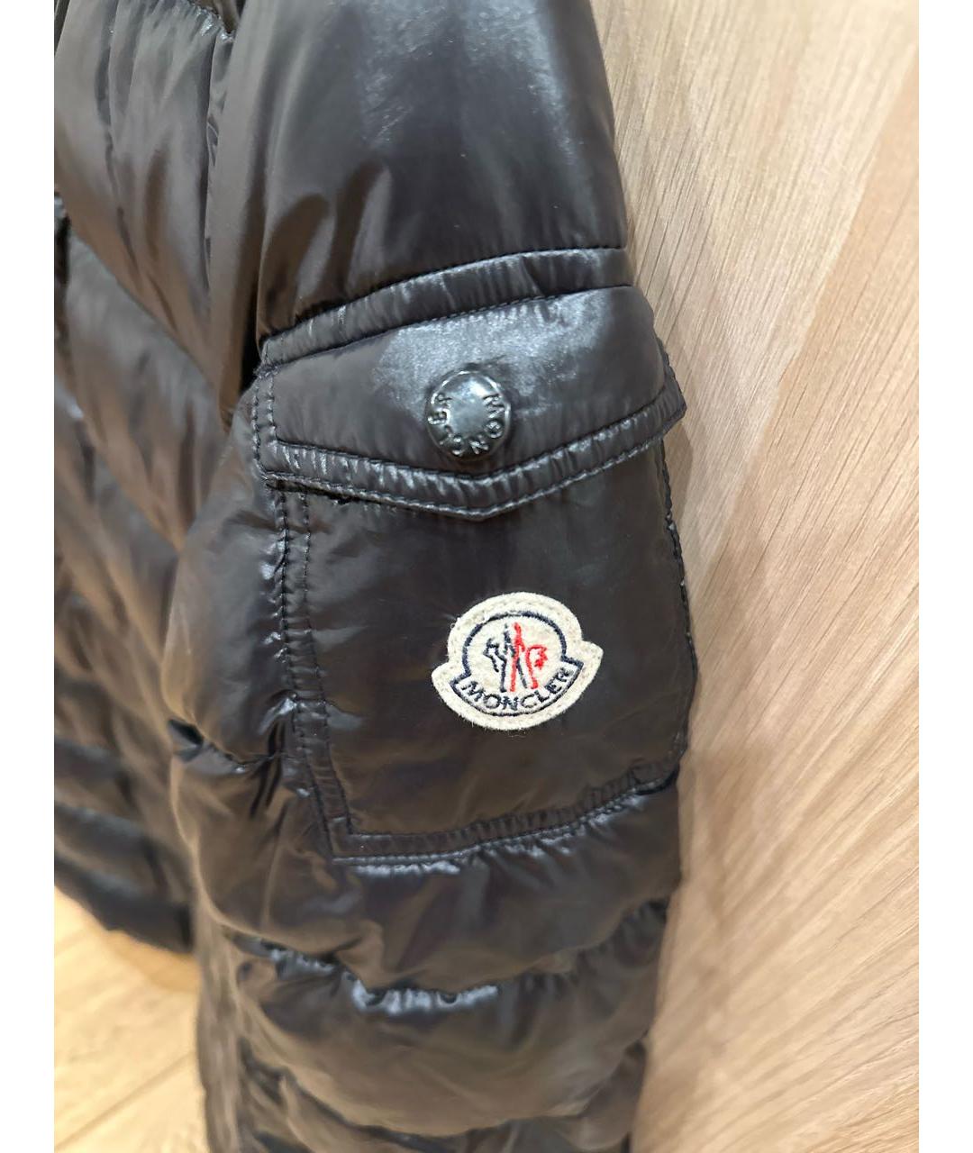 MONCLER Черный пуховик, фото 4