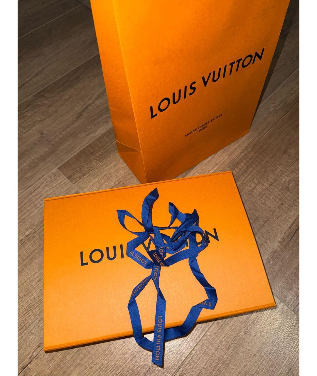 LOUIS VUITTON Бежевый шелковый платок, фото 8