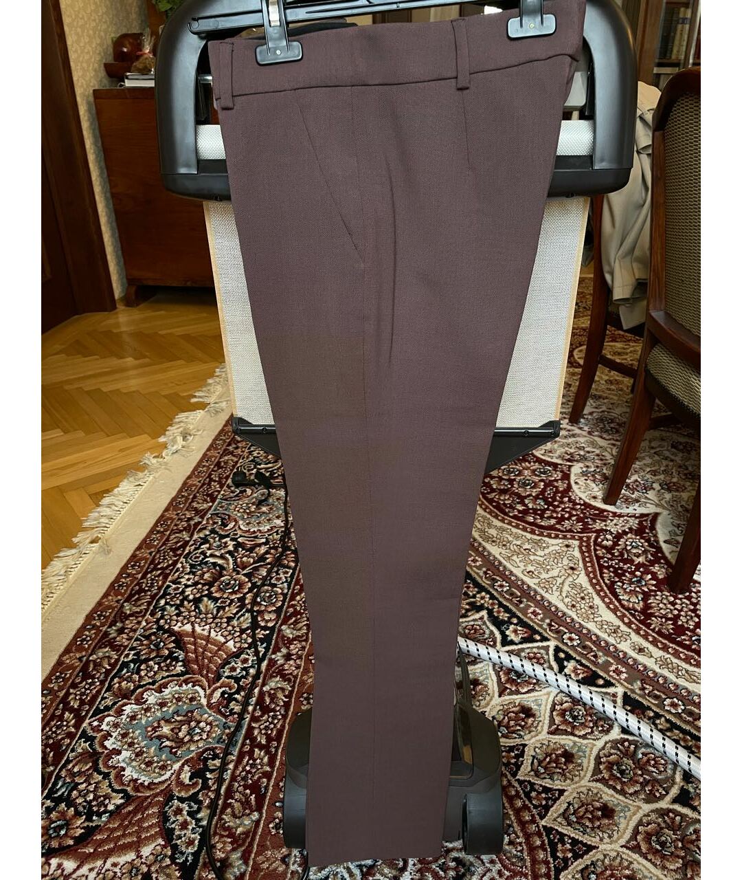 MISSONI Коричневые шерстяные прямые брюки, фото 3