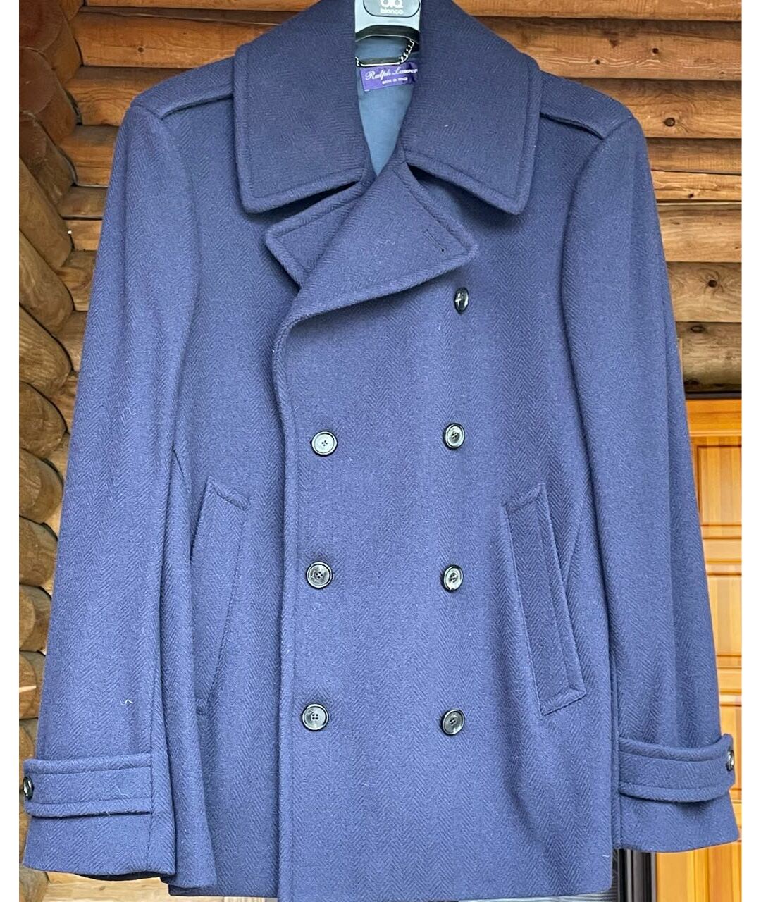 RALPH LAUREN Синее кашемировое пальто, фото 5