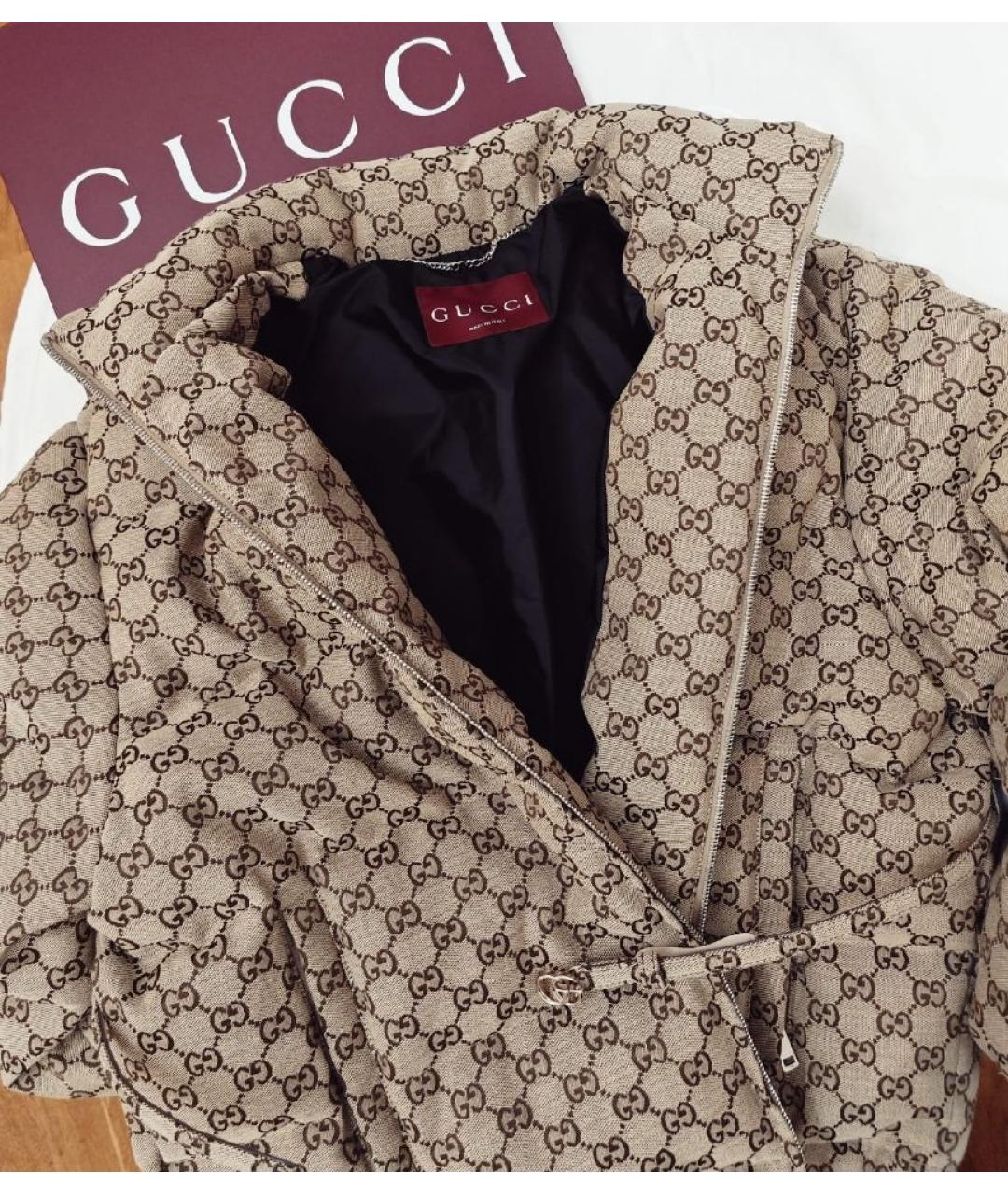 GUCCI Бежевый пуховик, фото 8