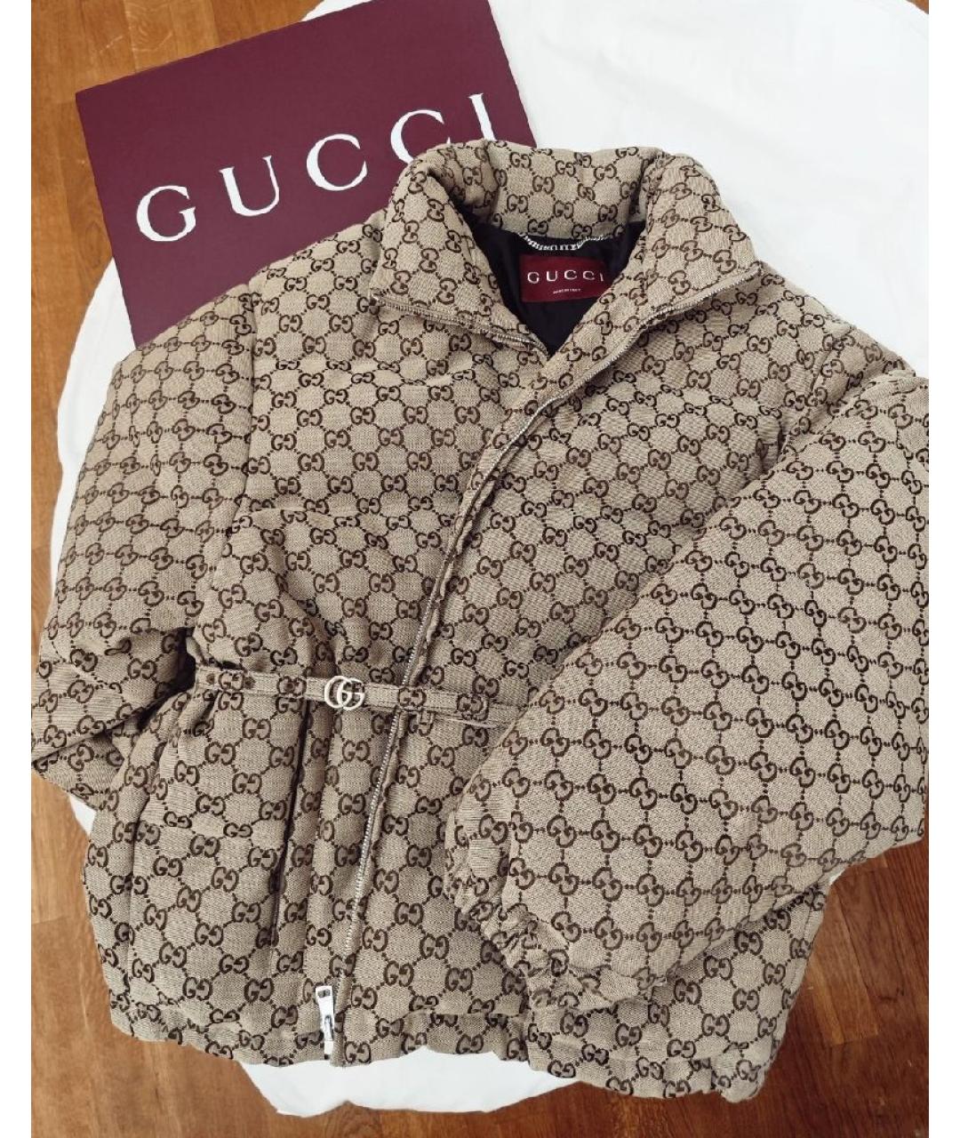 GUCCI Бежевый пуховик, фото 3