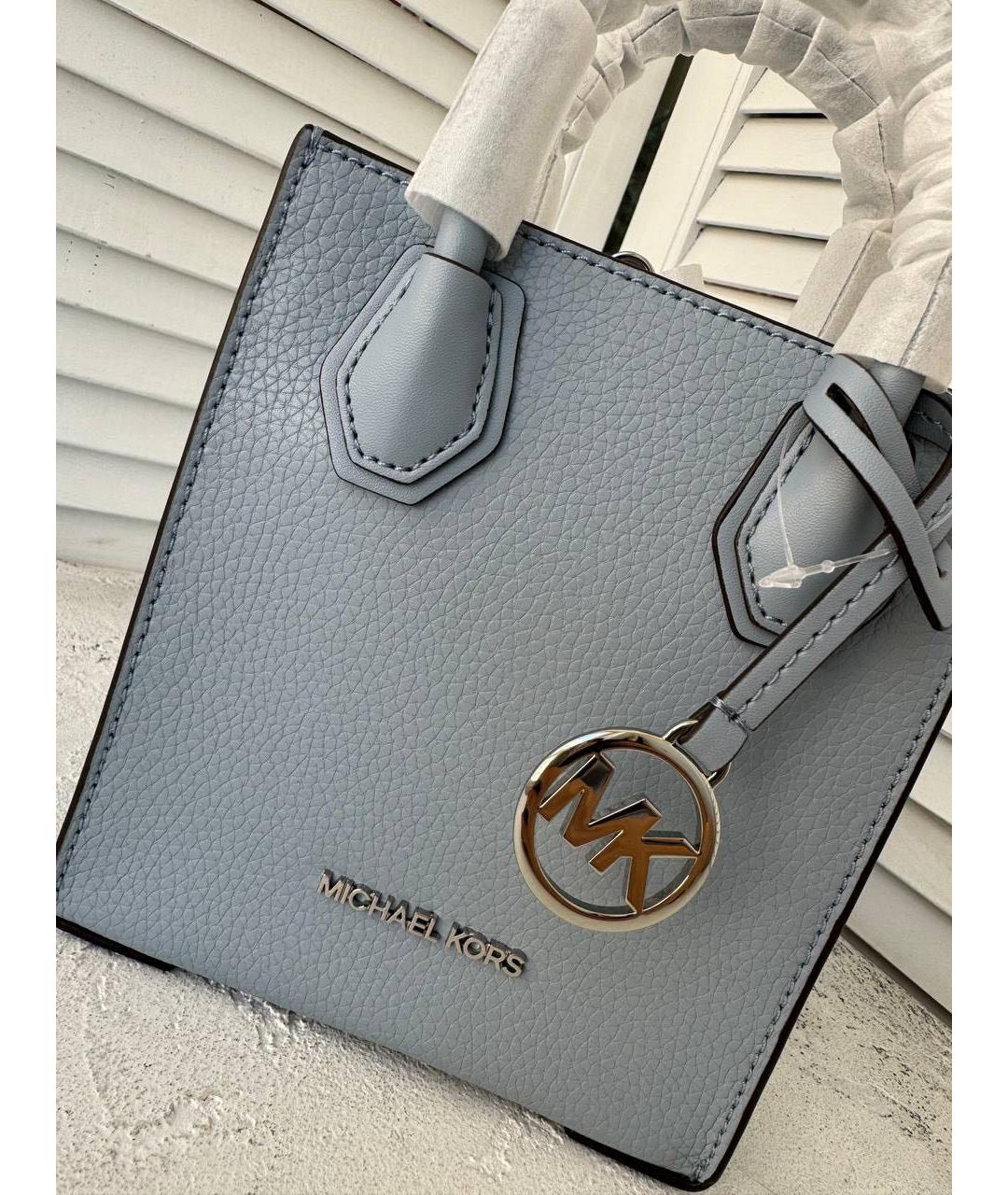 MICHAEL KORS Голубая кожаная сумка через плечо, фото 5