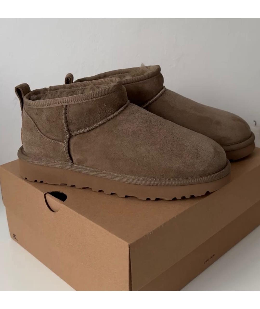 UGG AUSTRALIA Белые замшевые ботинки, фото 9