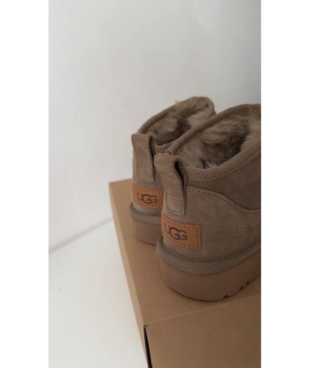 UGG AUSTRALIA Белые замшевые ботинки, фото 4