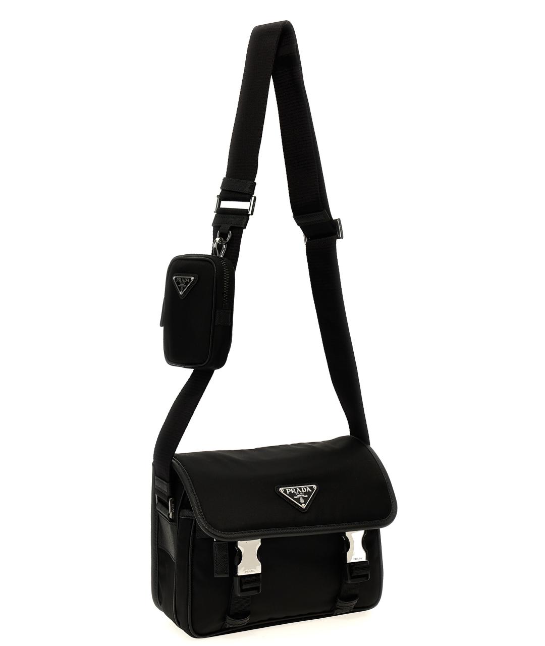 PRADA Черная синтетическая сумка на плечо, фото 3